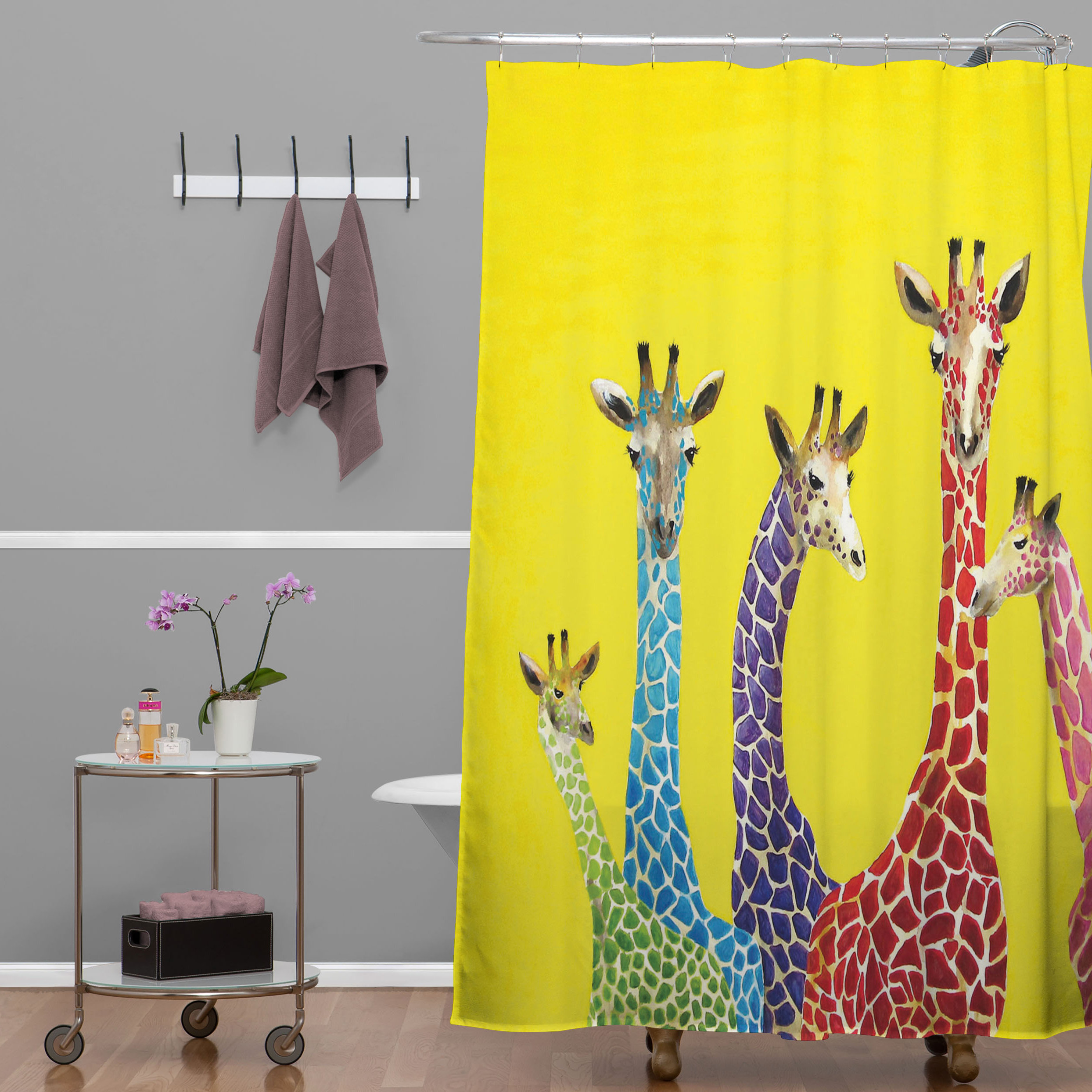 DENY Designs Clara Nilles Jellybean Giraffes Shower Curtain & Reviews
