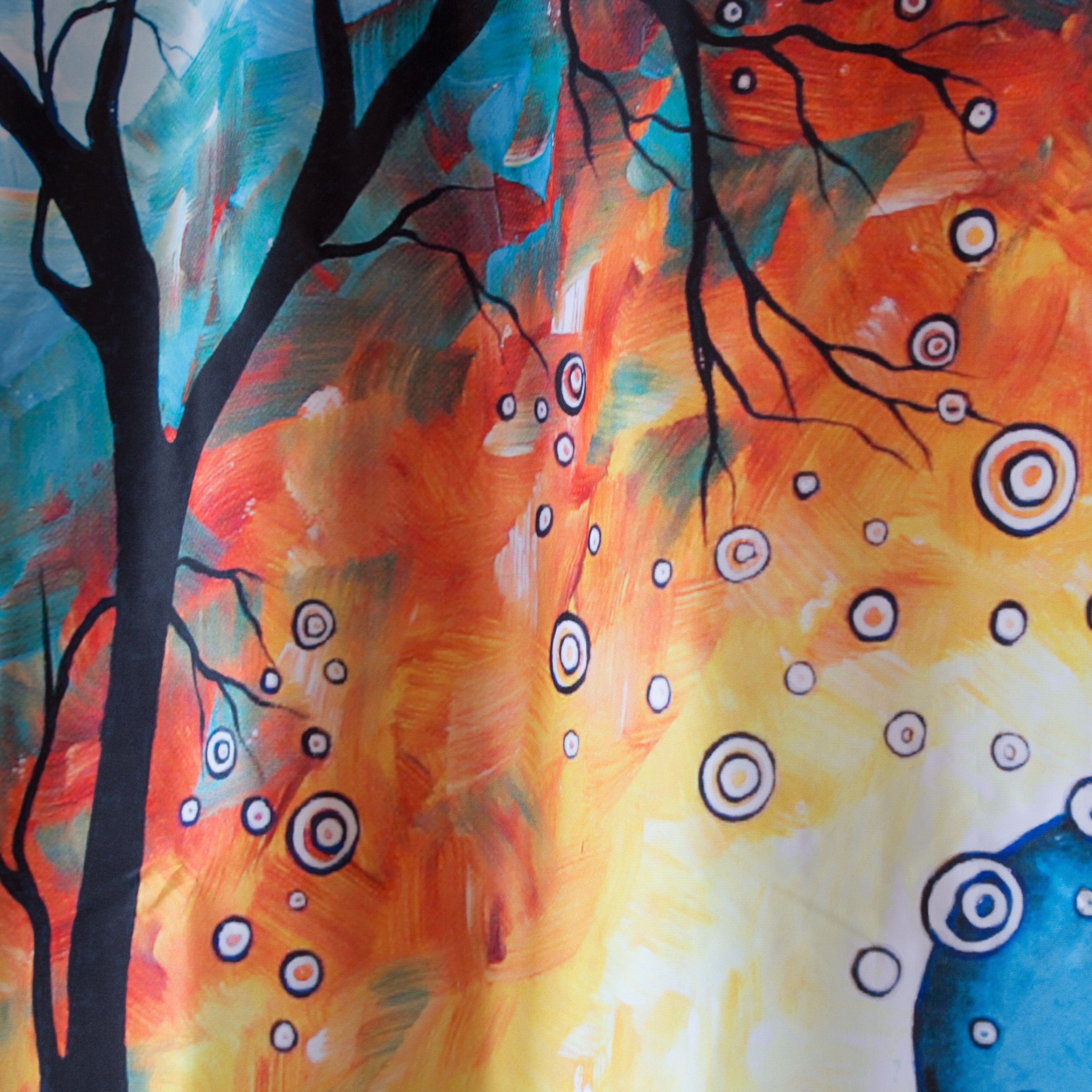 DENY Designs Madart Inc. Aqua Burn Extra Long Shower Curtain & Reviews