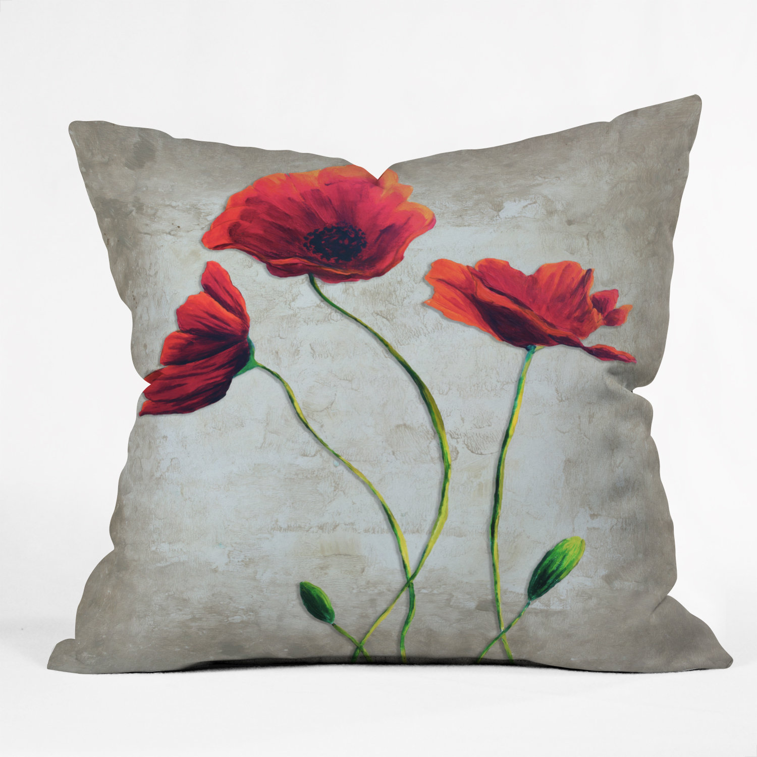 DENY Designs Madart Inc. Vibrant Poppies I Throw Pillow & Reviews Wayfair