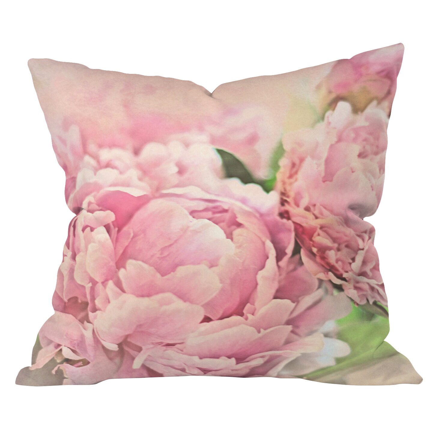 DENY Designs Lisa Argyropoulos Peonies Throw Pillow & Reviews | Wayfair