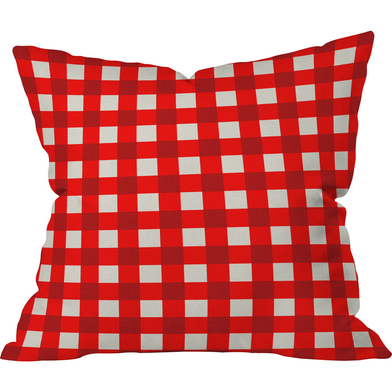 DENY Designs Holli Zollinger Red Gingham Indoor/Outdoor Throw Pillow