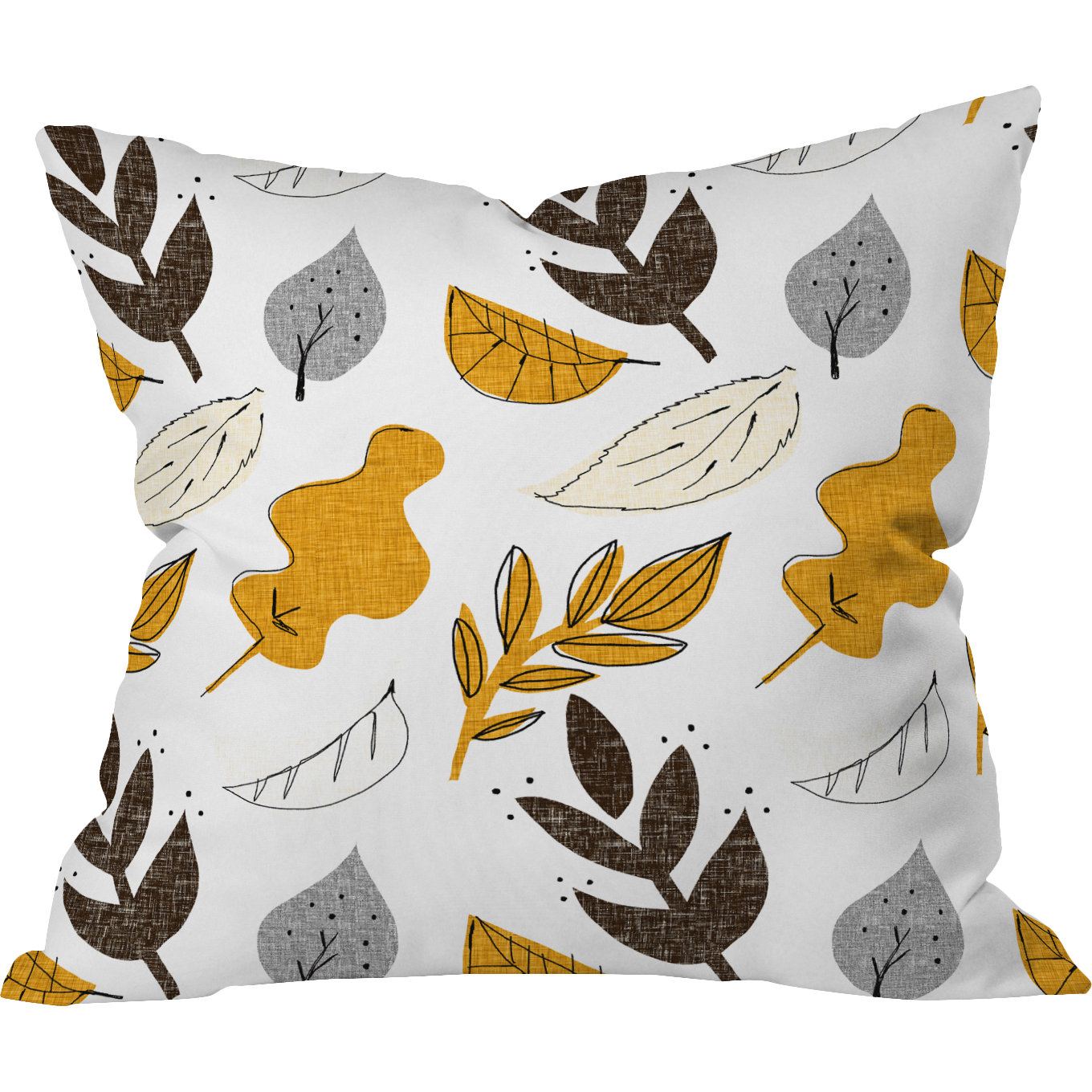 DENY Designs Mummysam Fall Leaves Throw Pillow Wayfair