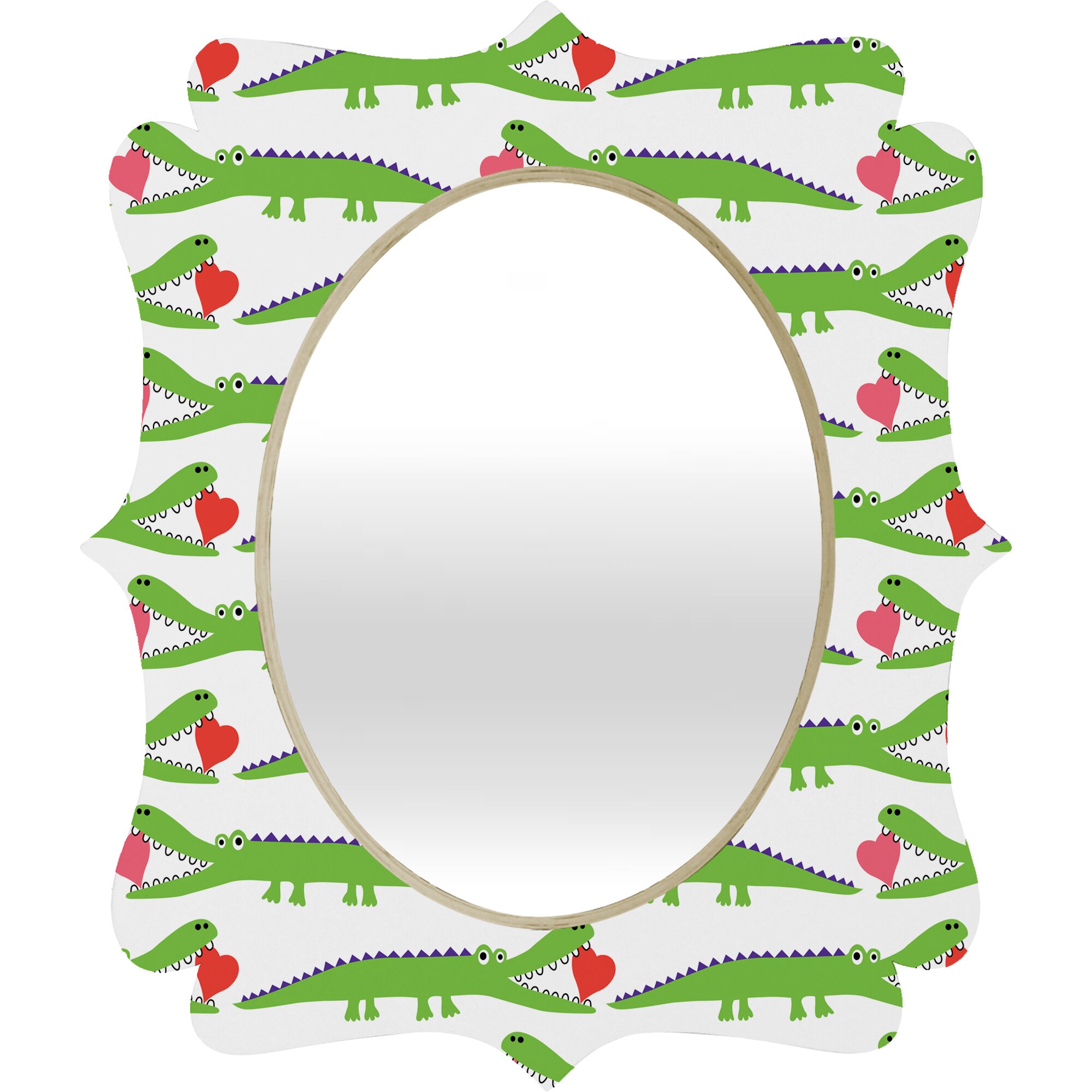 DENY Designs Andi Bird Alligator Love Quatrefoil Mirror &amp; Reviews 