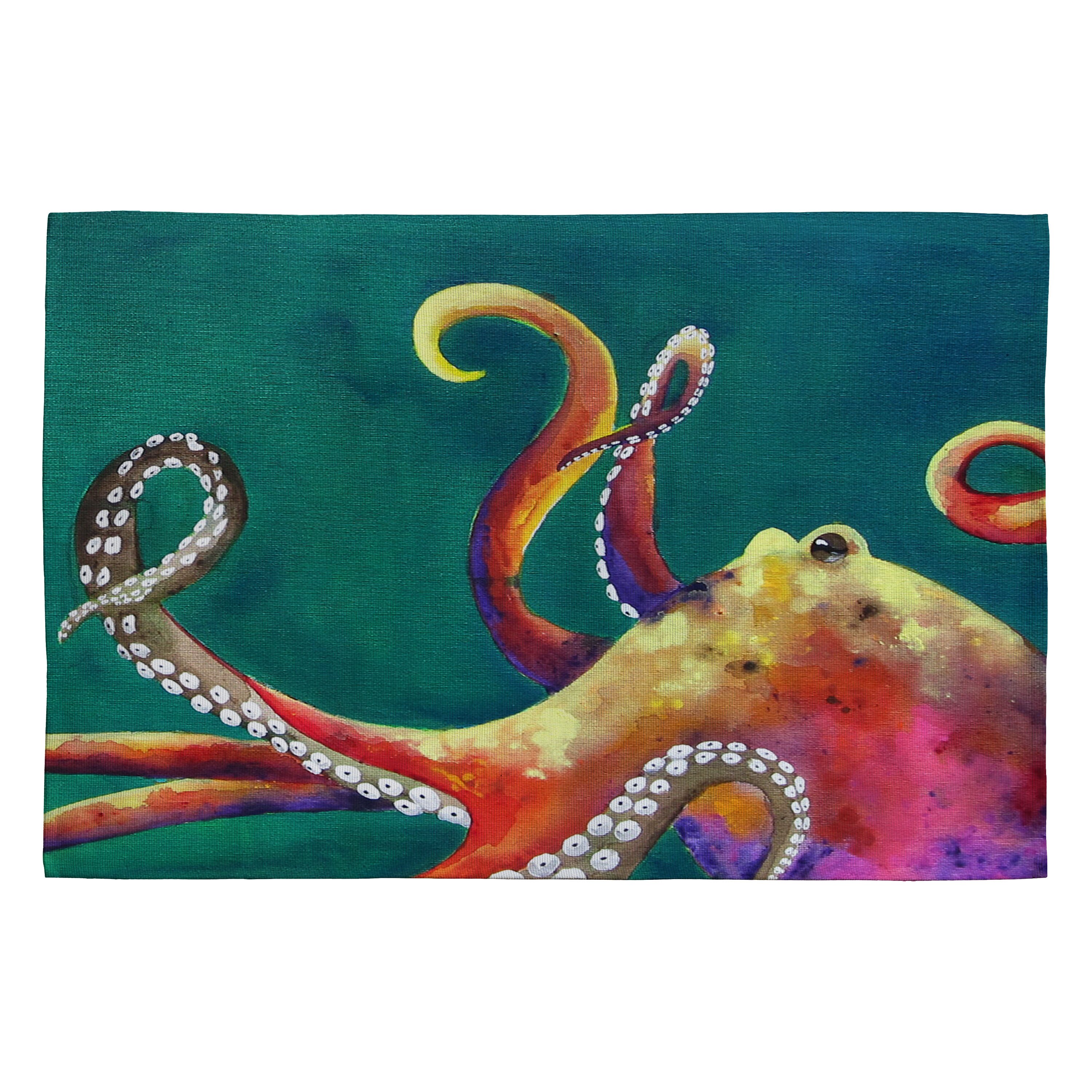 DENY Designs Clara Nilles Mardi Gras Octopus Area Rug & Reviews | Wayfair