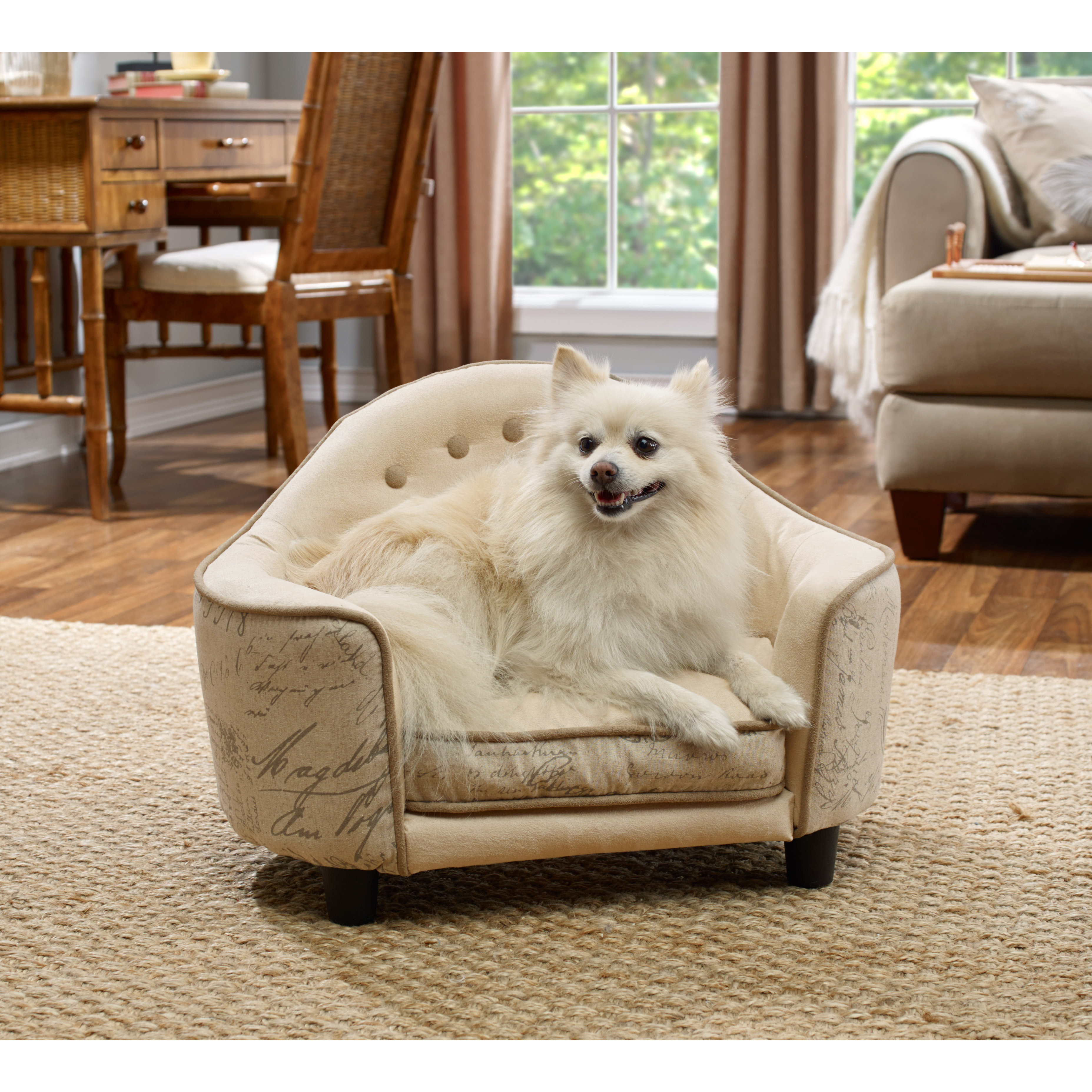 Enchanted Home Pet French Script Headboard Dog Bed & Reviews Wayfair