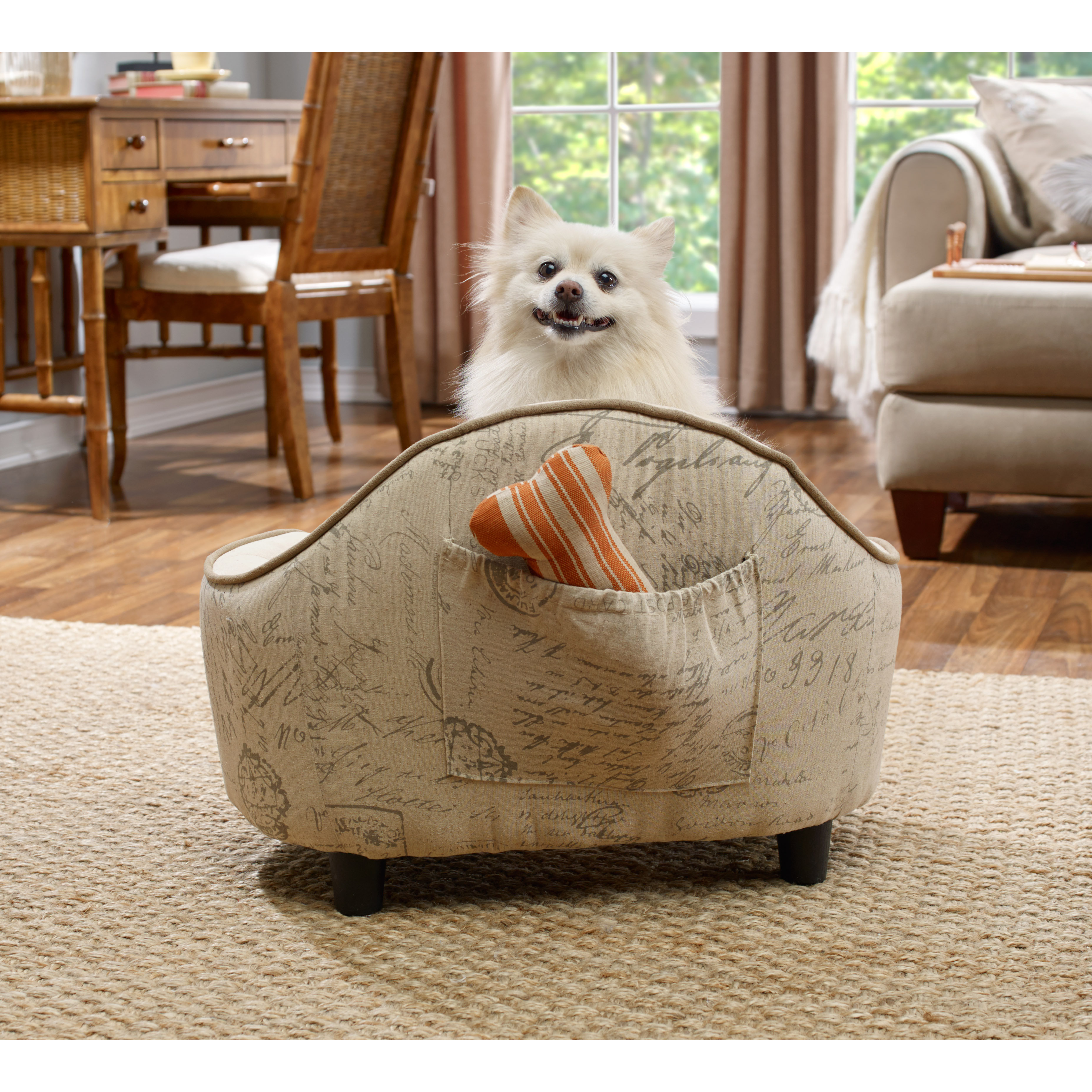 Enchanted Home Pet French Script Headboard Dog Bed & Reviews Wayfair