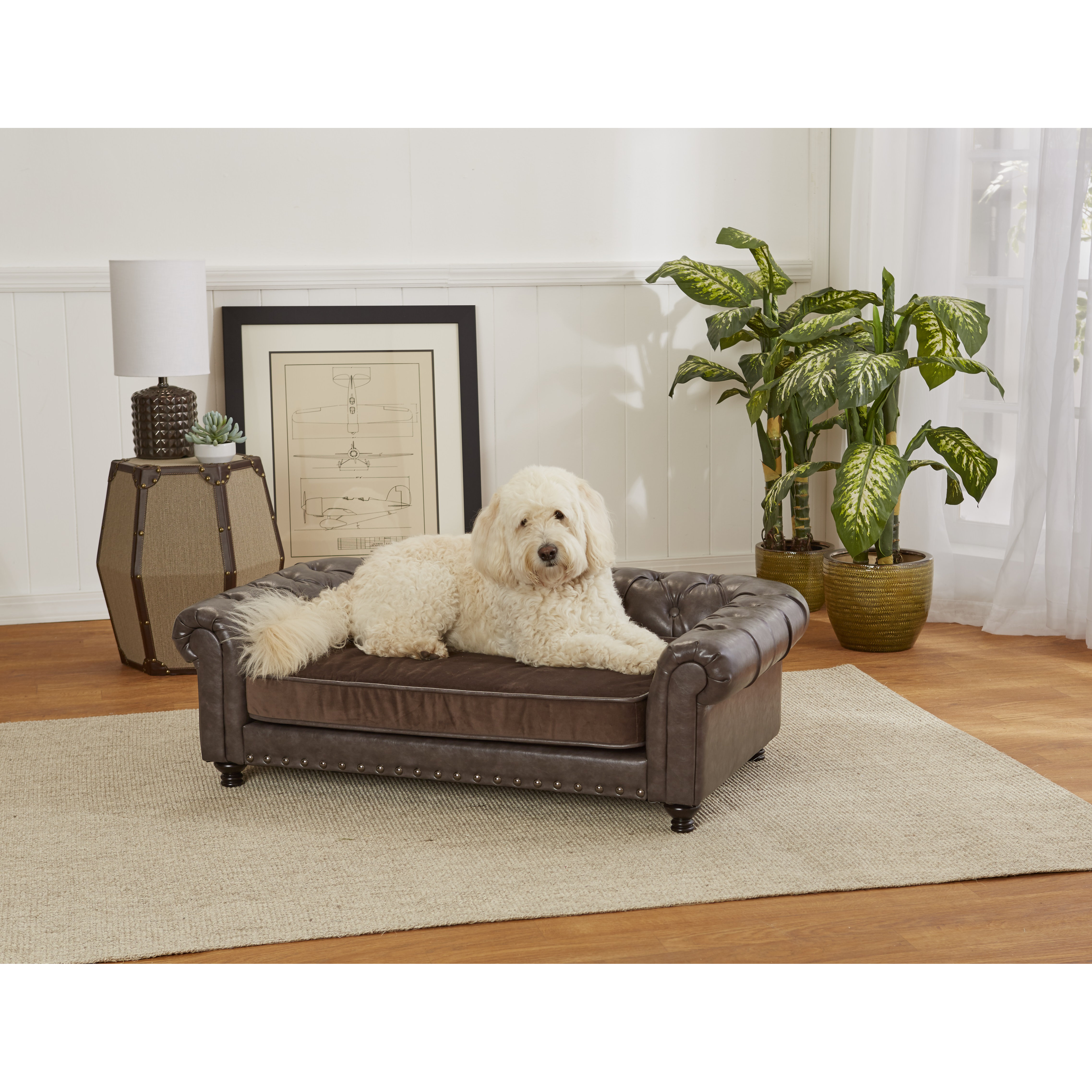 Enchanted Home Pet Wentworth Tufted Dog Sofa with Velvet Cushion Wayfair