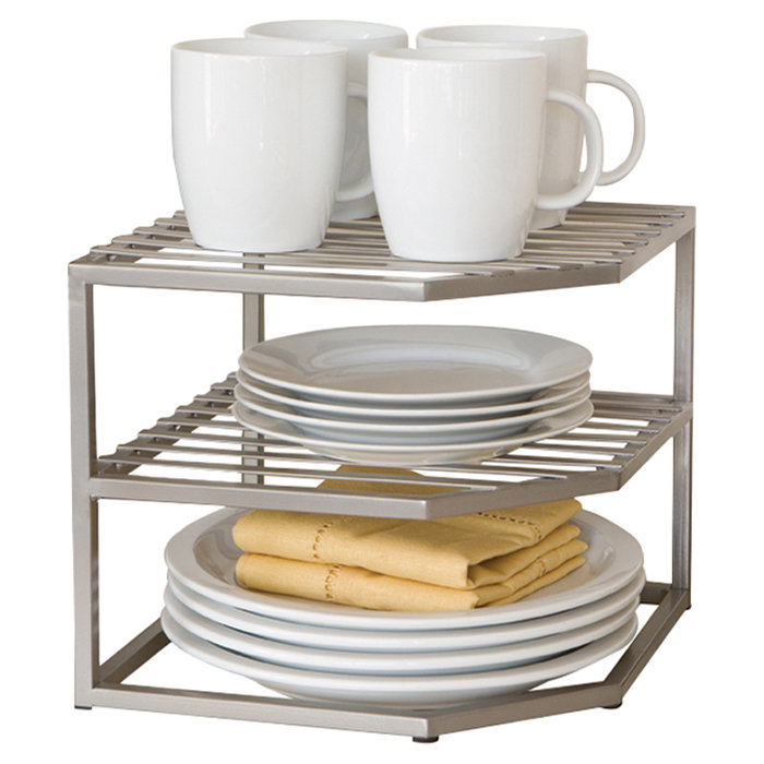 Seville Classics Corner Kitchen Cabinet Organizer Rack ...