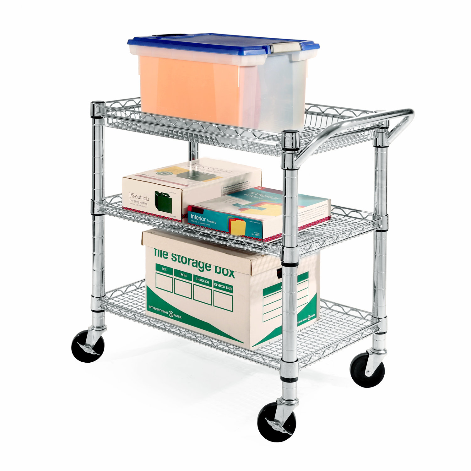 Seville Classics UltraZinc 3 Shelf NSF Commercial Steel Wire Utility