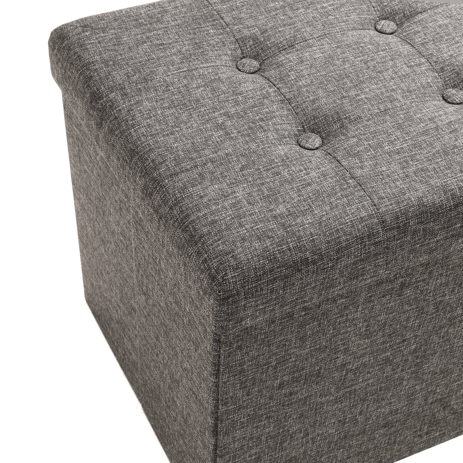 Seville Classics Tufted Foldable Storage Cube Ottoman & Reviews Wayfair