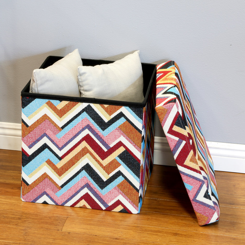 Seville Classics Foldable Storage Cube Ottoman Wayfair