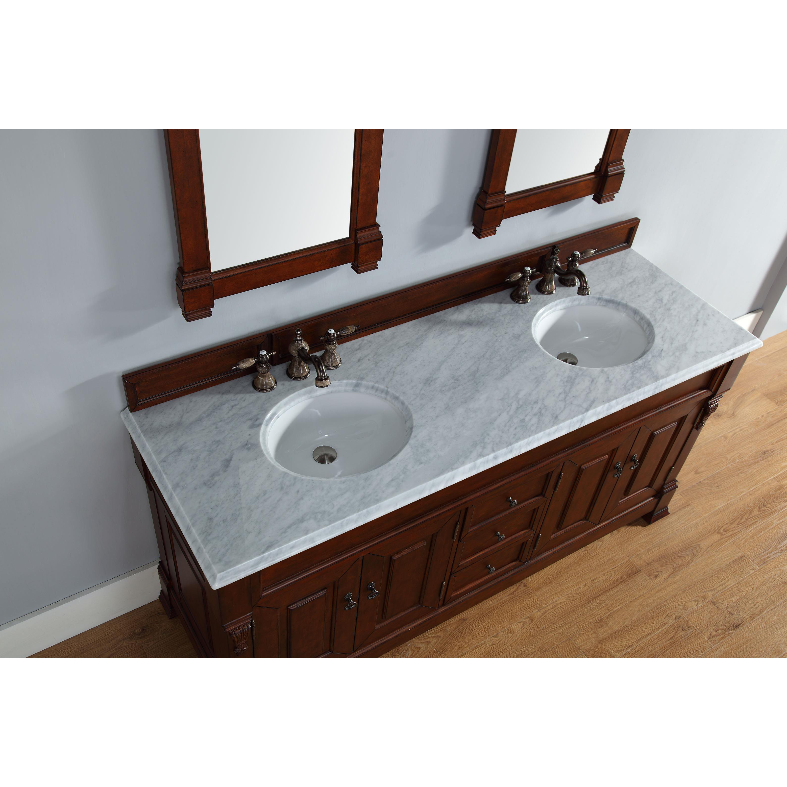 James Martin Furniture Brookfield 72" Double Warm Cherry Bathroom