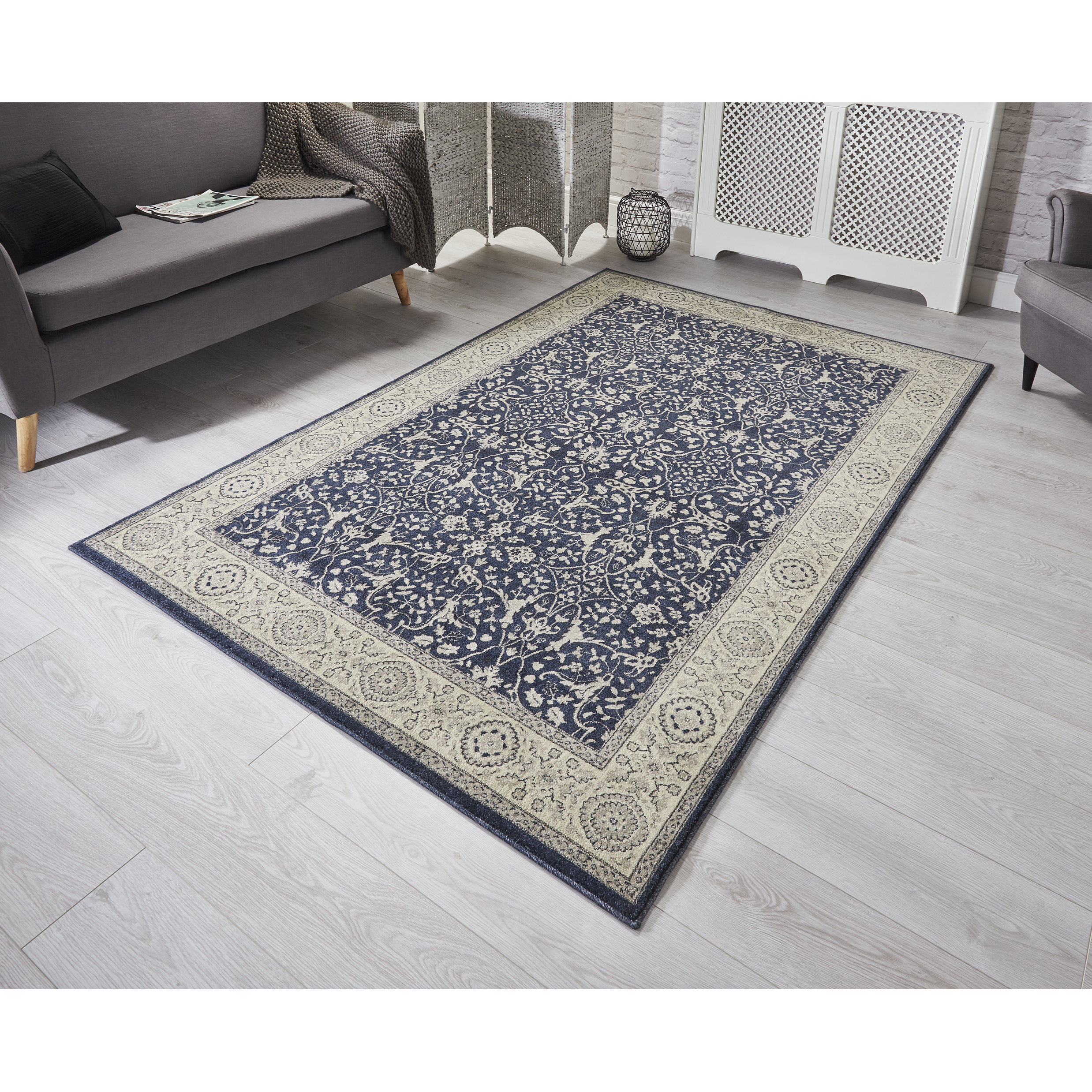 Brook Lane Rugs Richmond Cream/Grey Area Rug & Reviews Wayfair UK