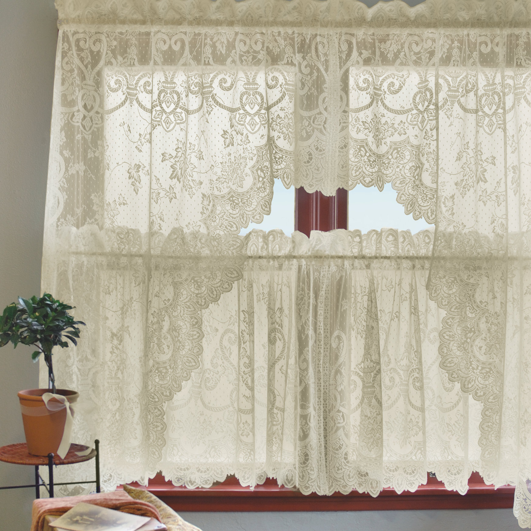 Heritage Lace Ivy Swag Tier Curtain & Reviews Wayfair