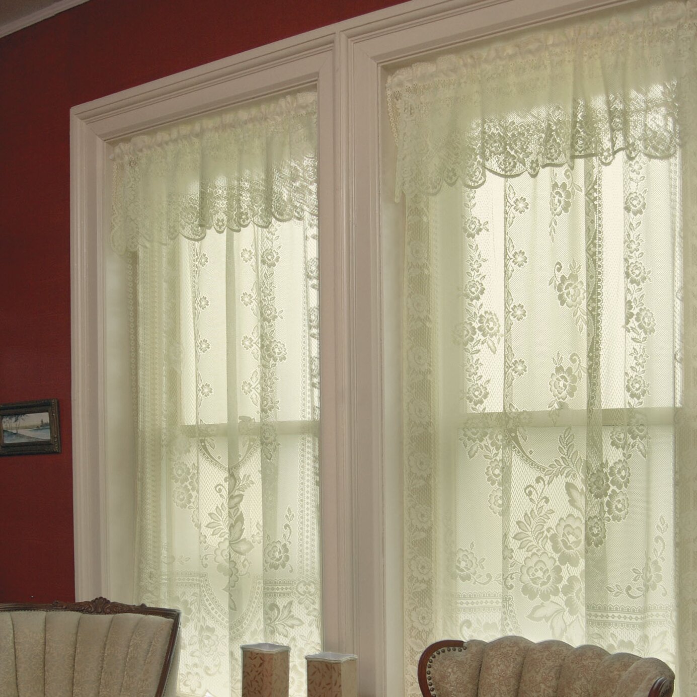 Heritage Lace Victorian Rose Single Curtain Panel Reviews Wayfair