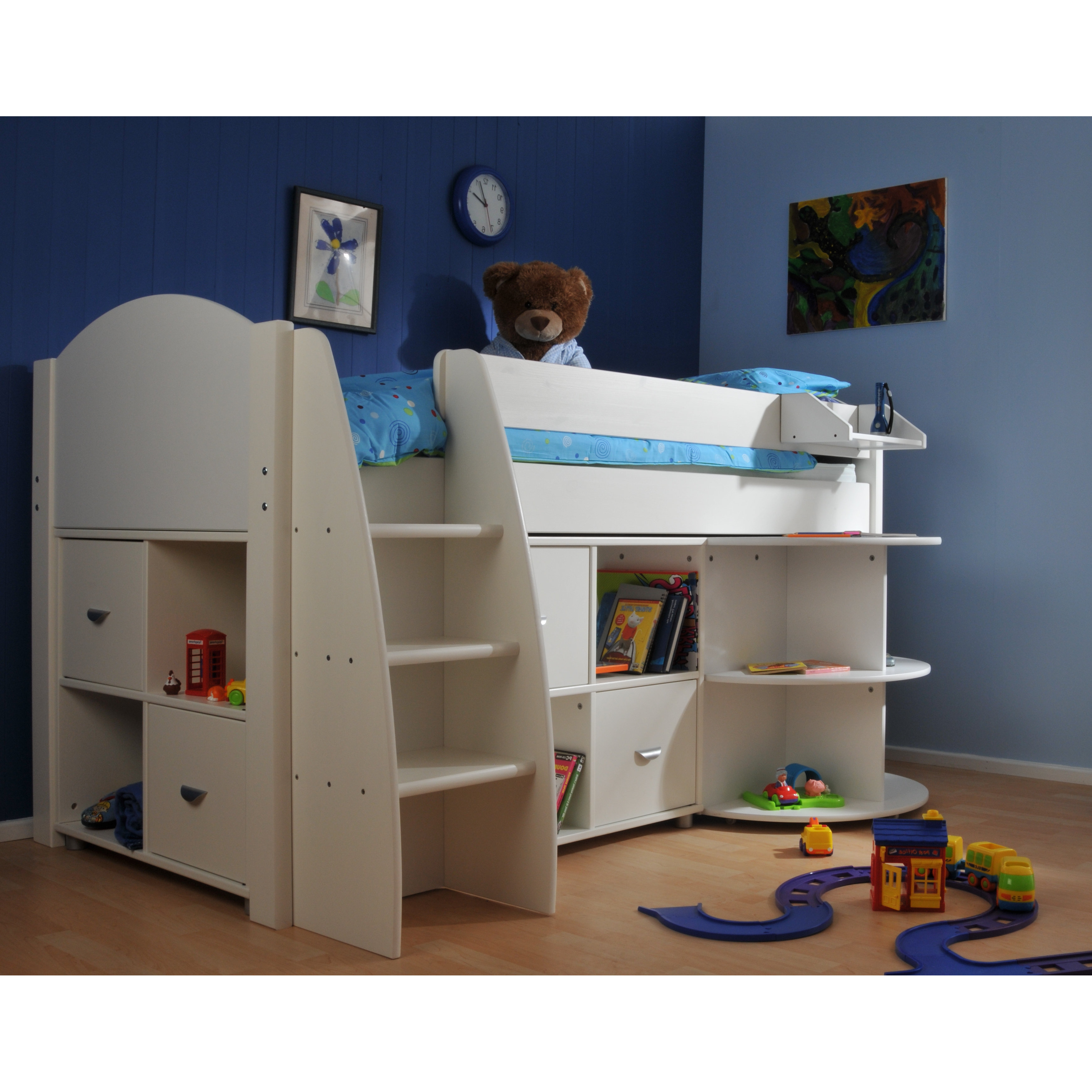 Stompa Rondo European Single Mid Sleeper Bed with Storage & Reviews