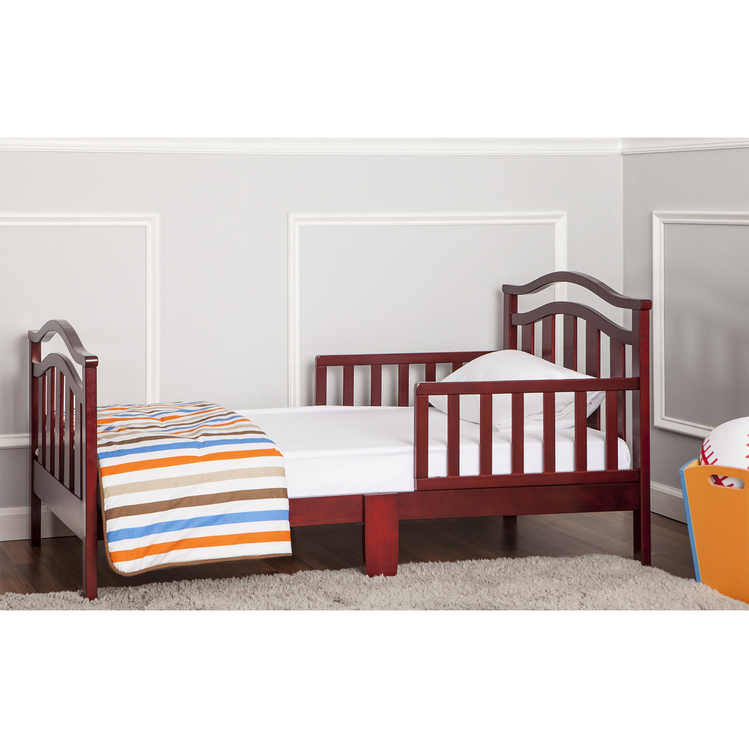 Dream On Me Elora Toddler Slat Bed with Safety Rails & Reviews Wayfair