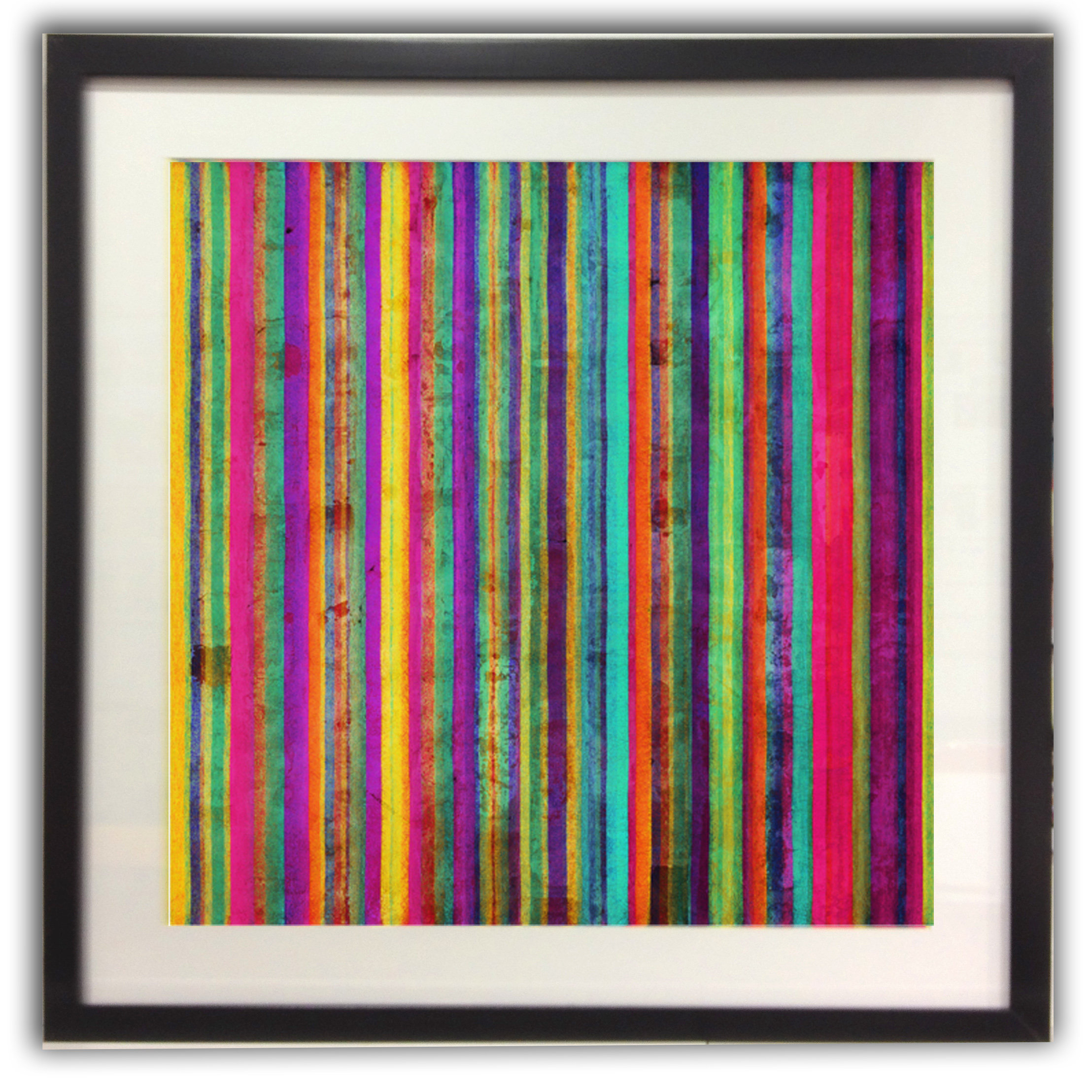 Graham & Brown Neon Stripe Framed Graphic Art & Reviews Wayfair UK