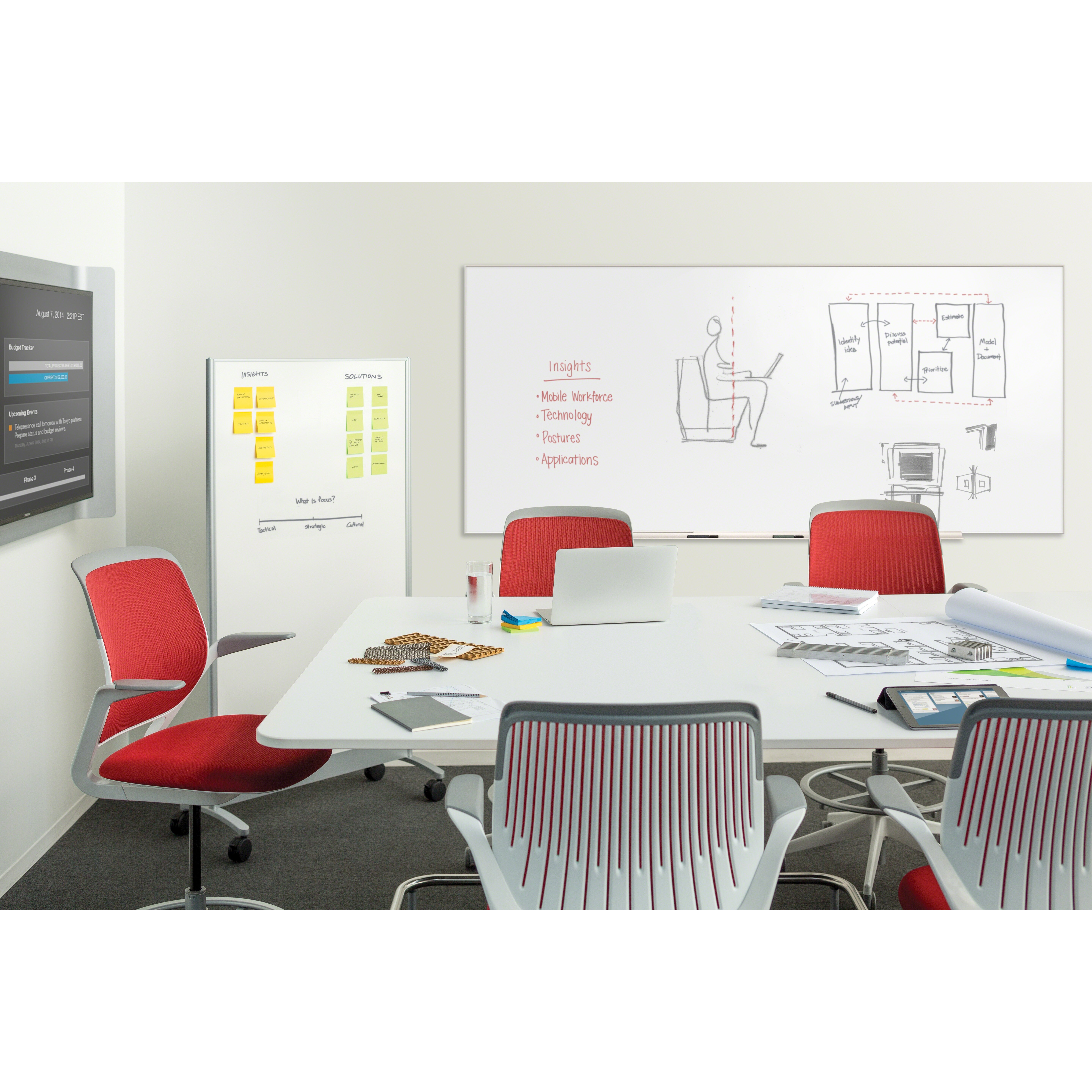 Steelcase Groupwork Screen Mobile FreeStanding Whiteboard & Reviews