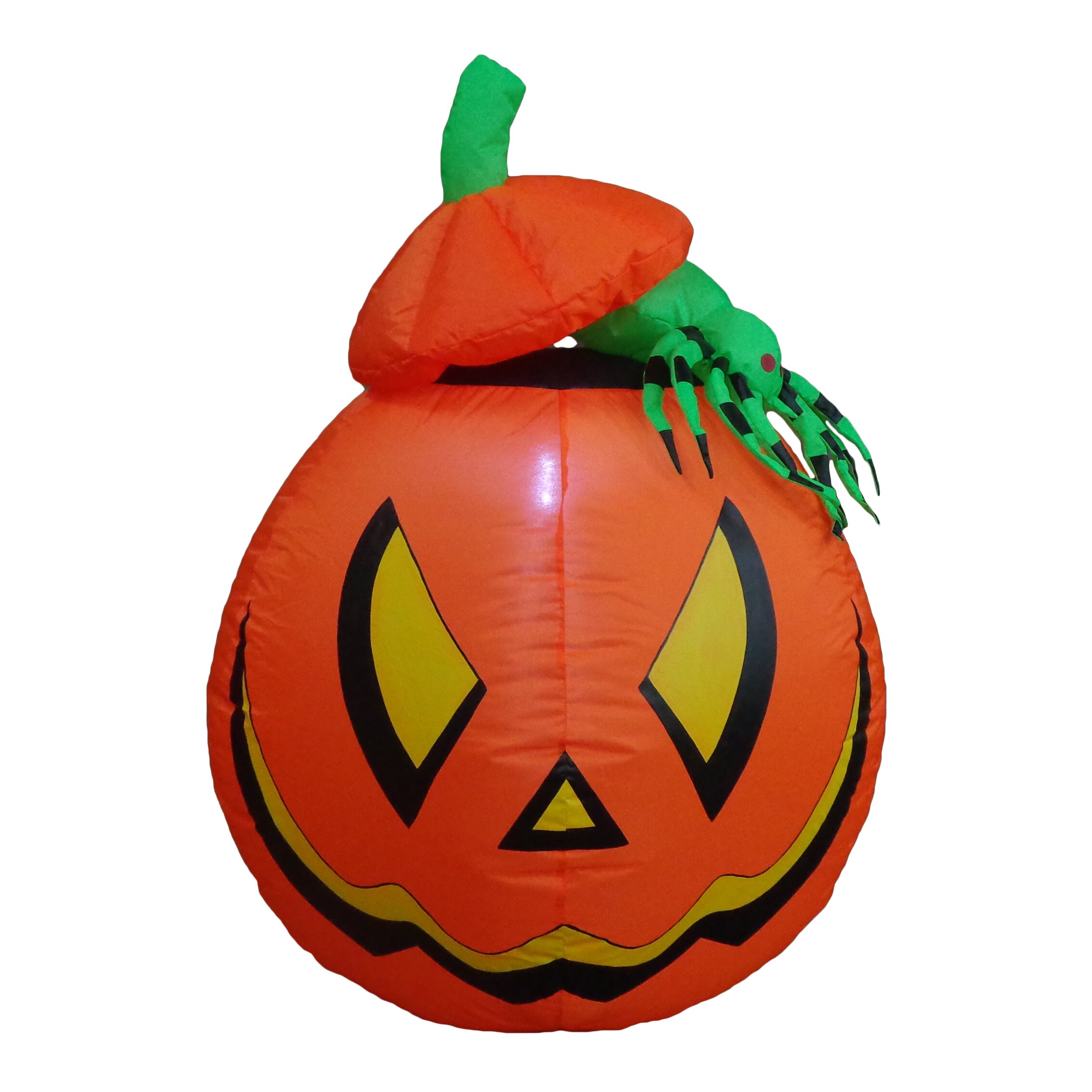 BZB Goods Lighted Halloween Inflatable Pumpkin with Spider Indoor ...