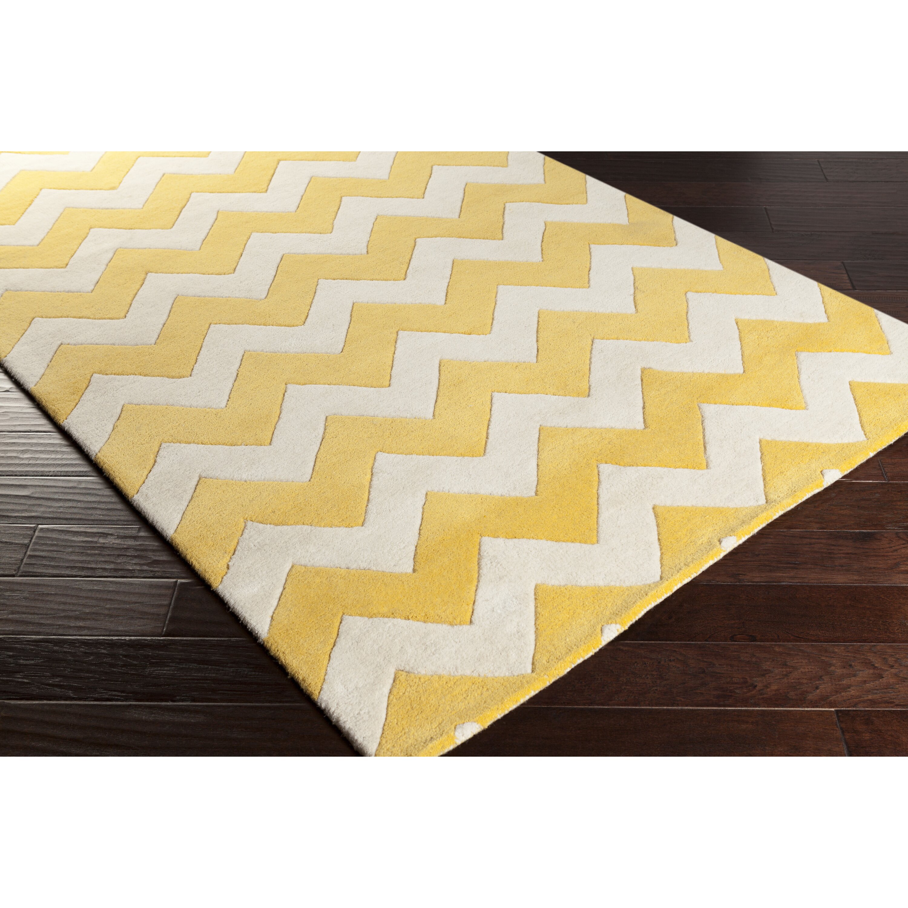 Artistic Weavers Transit Yellow Ivory Chevron Penelope Area Rug AWAT2043