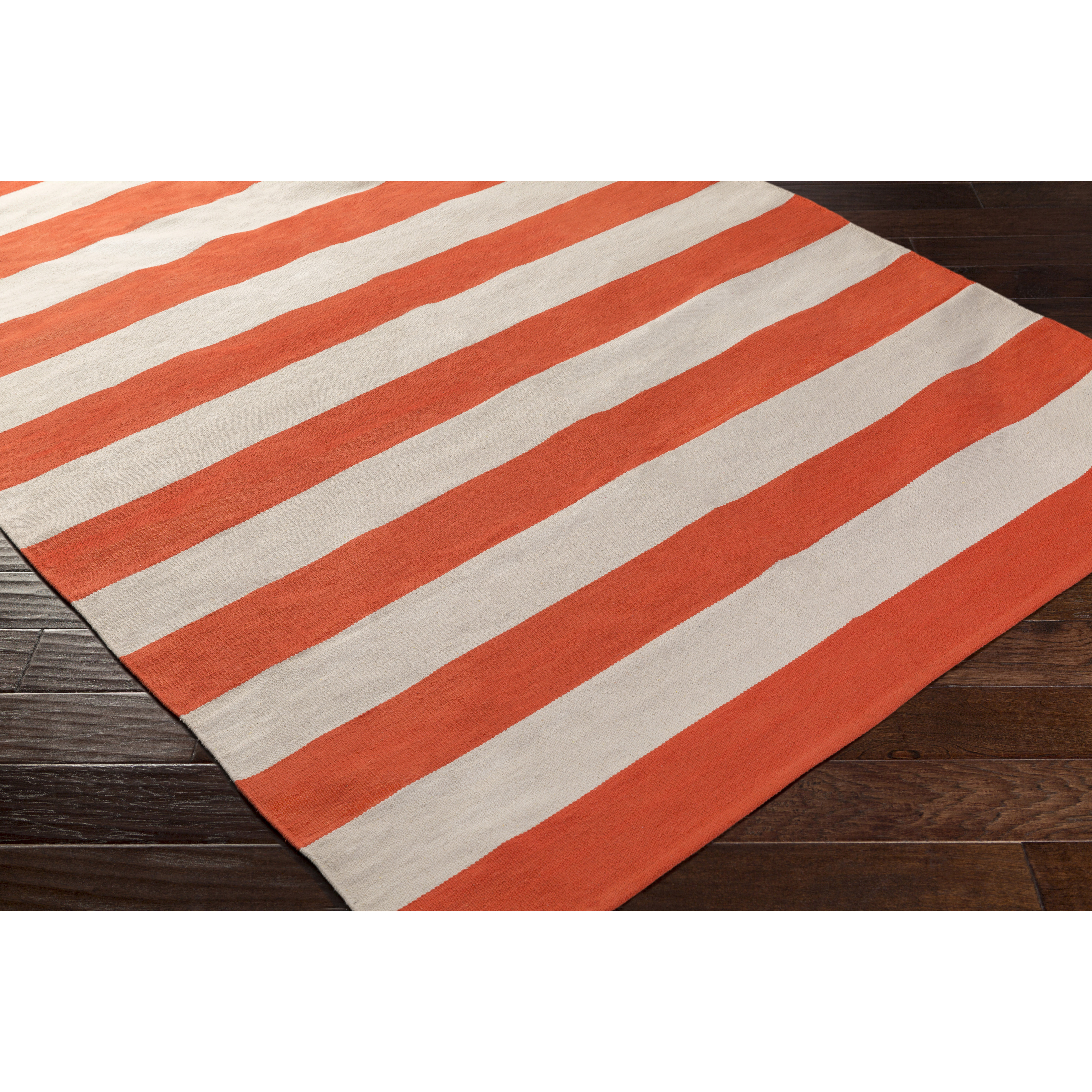 Artistic Weavers City Park Lauren Handmade Coral Red/Ivory Area Rug