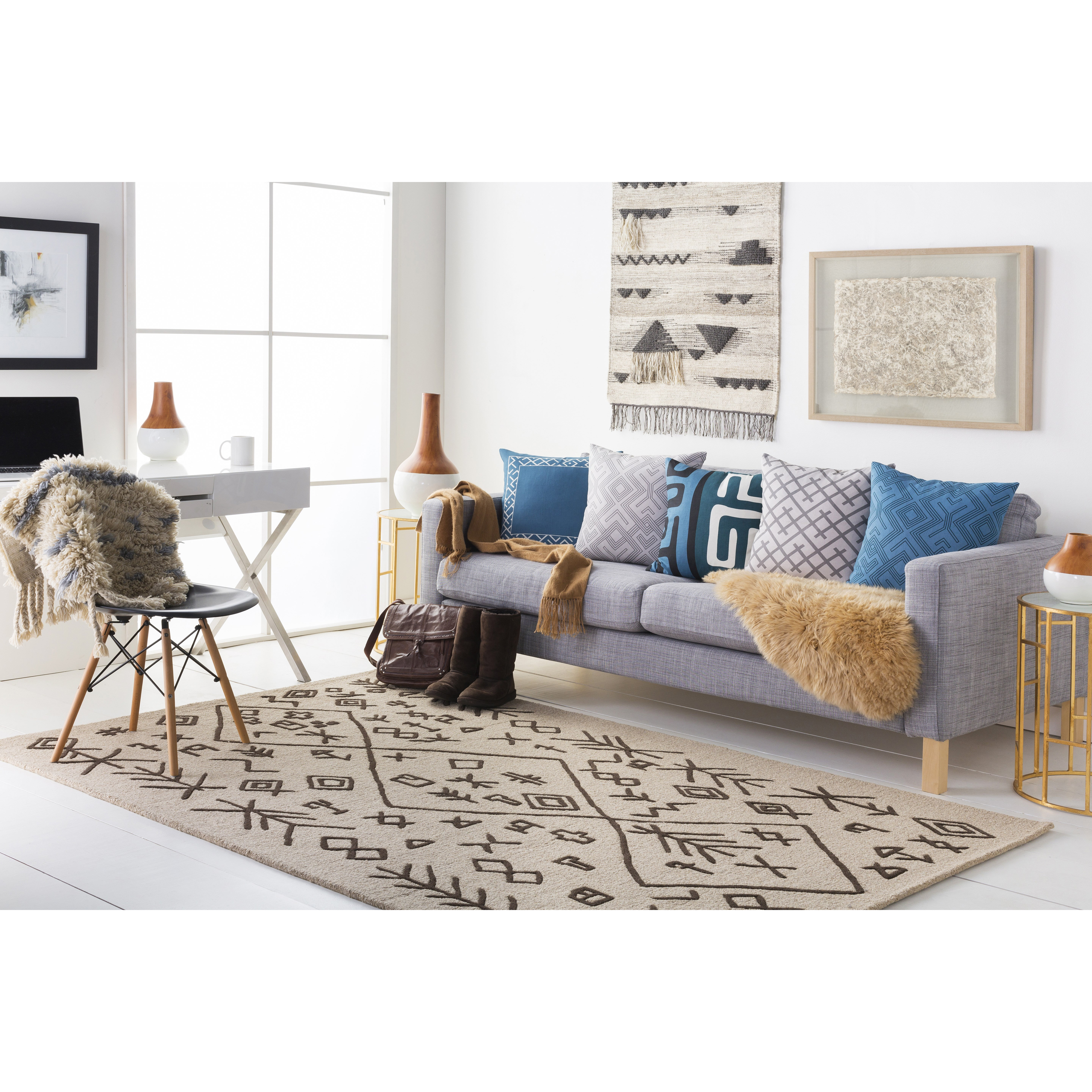 Artistic Weavers Ghana Aiden HandTufted Tan Area Rug Wayfair