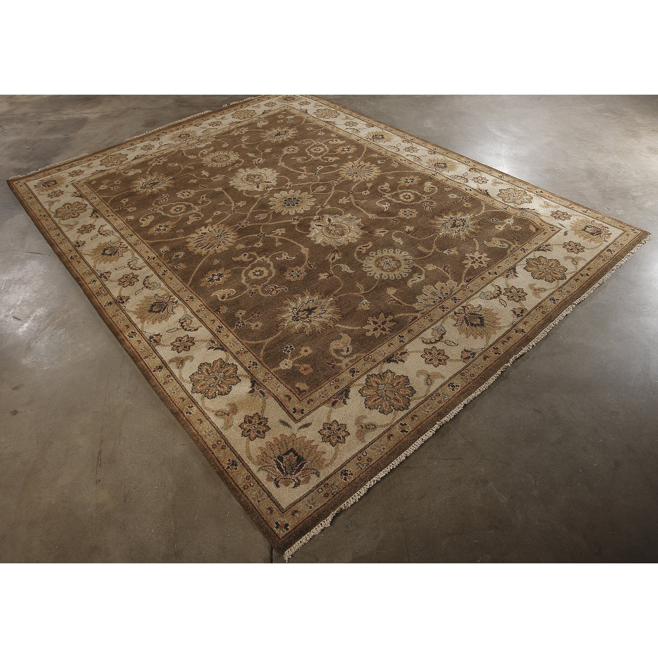 AMER Rugs Oasis Chocolate/Beige Siwa Area Rug | Wayfair