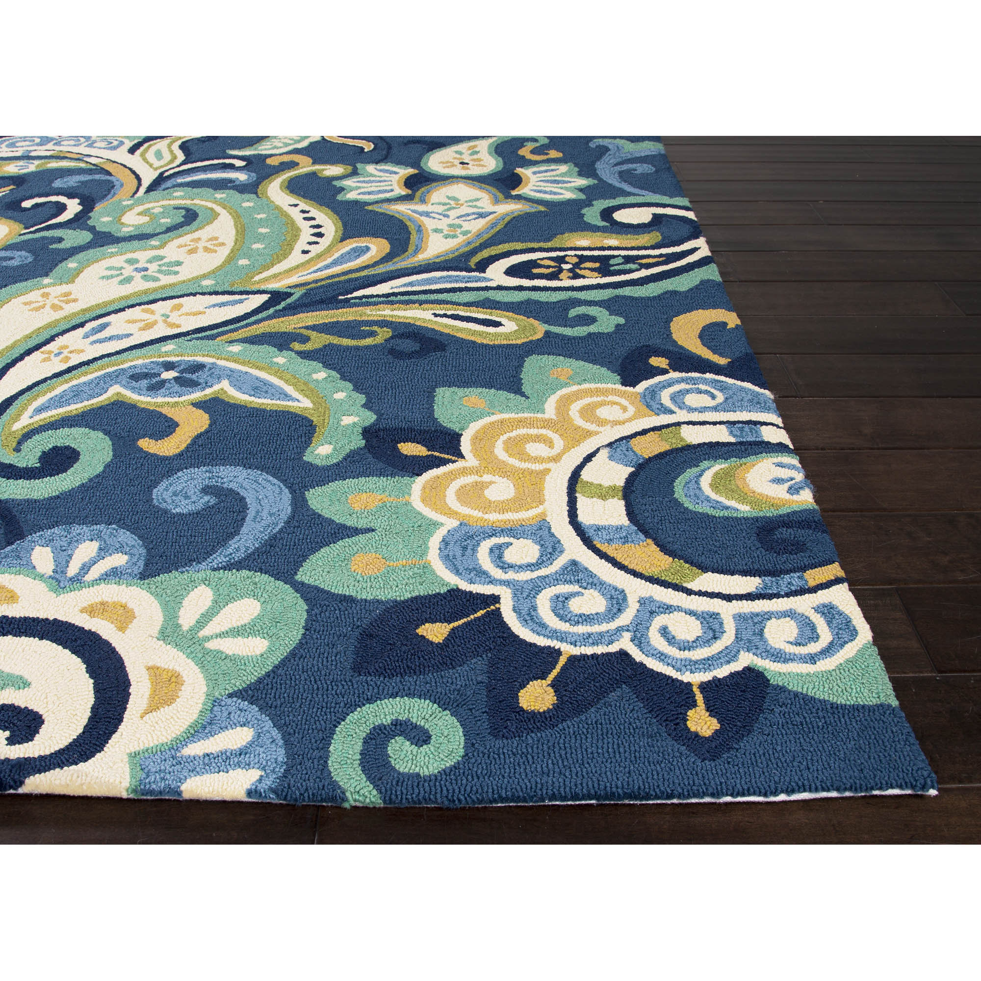 JaipurLiving Barcelona I-O Blue/Black Indoor/Outdoor Area ...