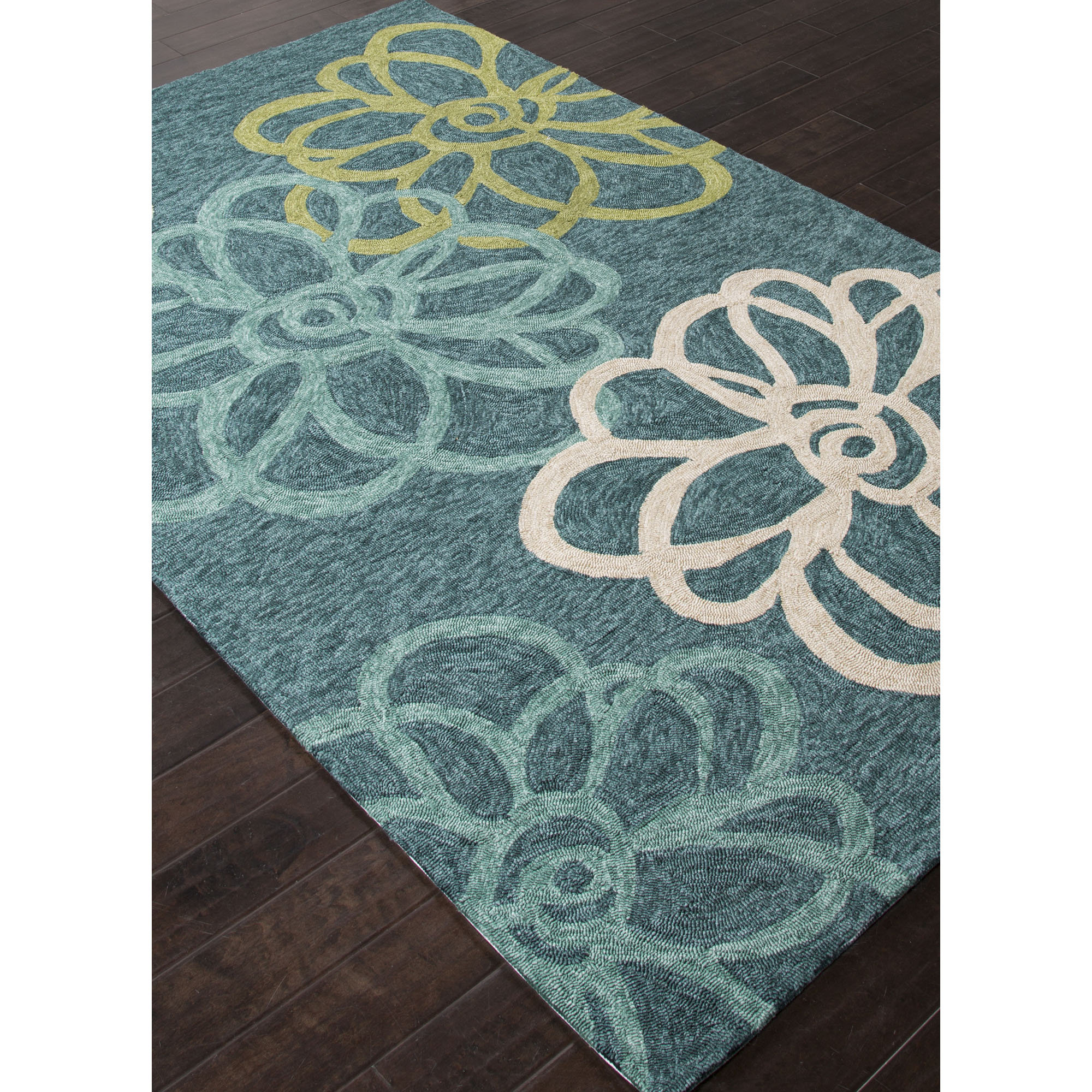 JaipurLiving Catalina Blue / Green Floral Indoor / Outdoor Area Rug