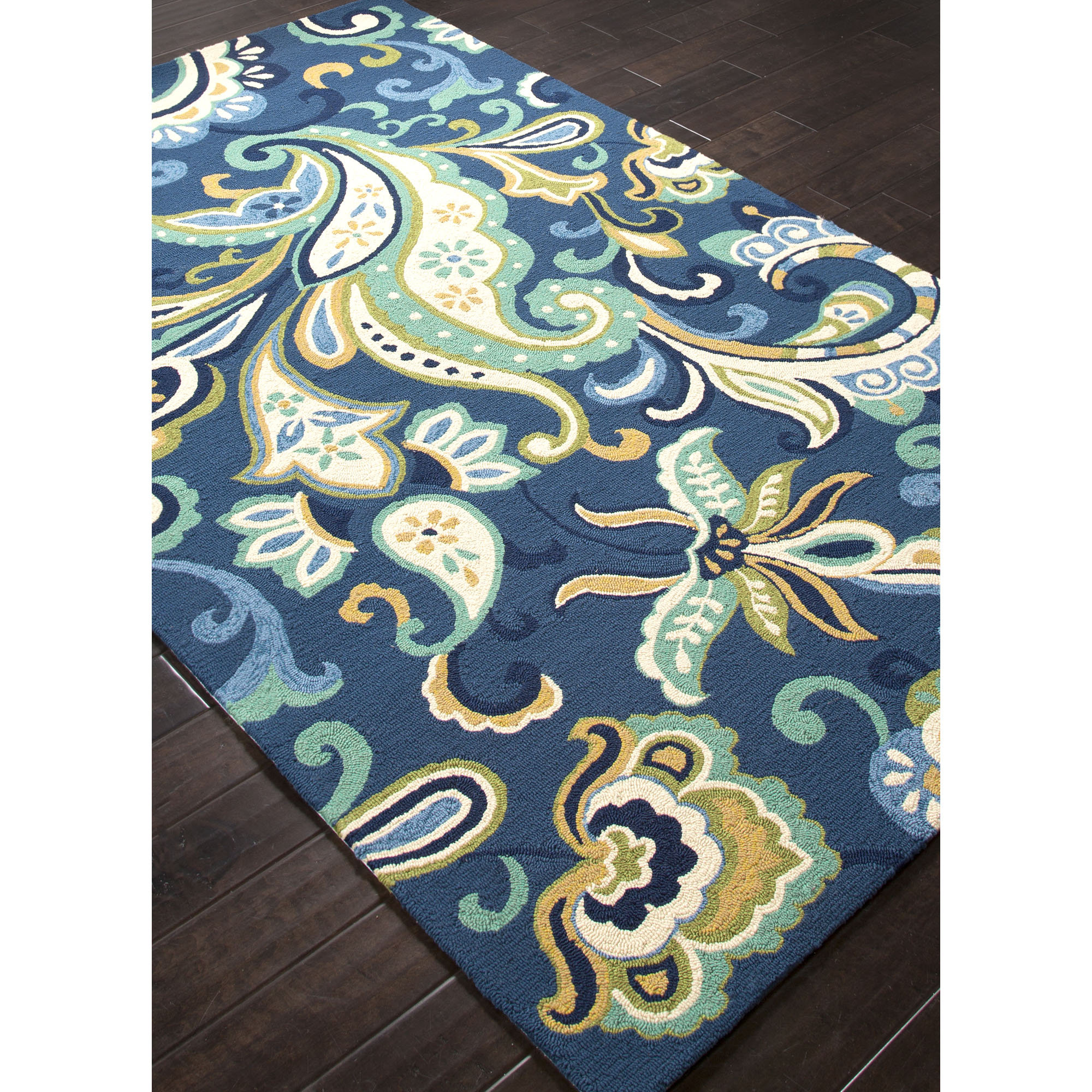 JaipurLiving Barcelona Blue/Yellow Floral Indoor/Outdoor Area Rug
