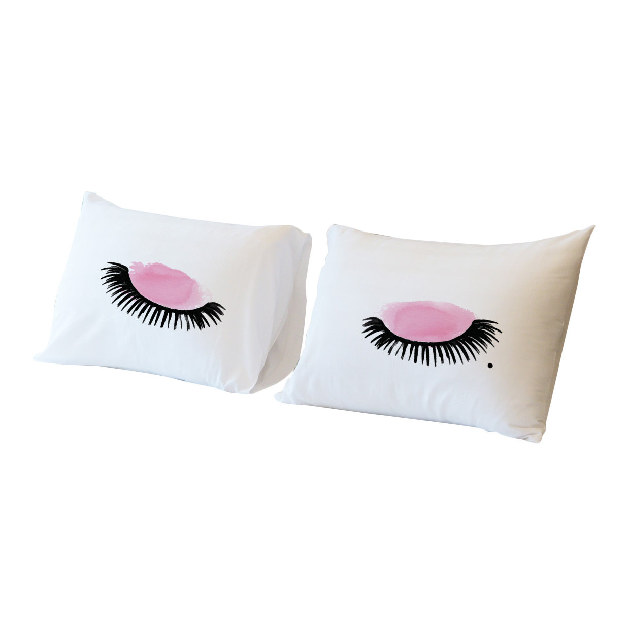 One Bella Casa Eyelashes Watercolor Pillowcase & Reviews Wayfair