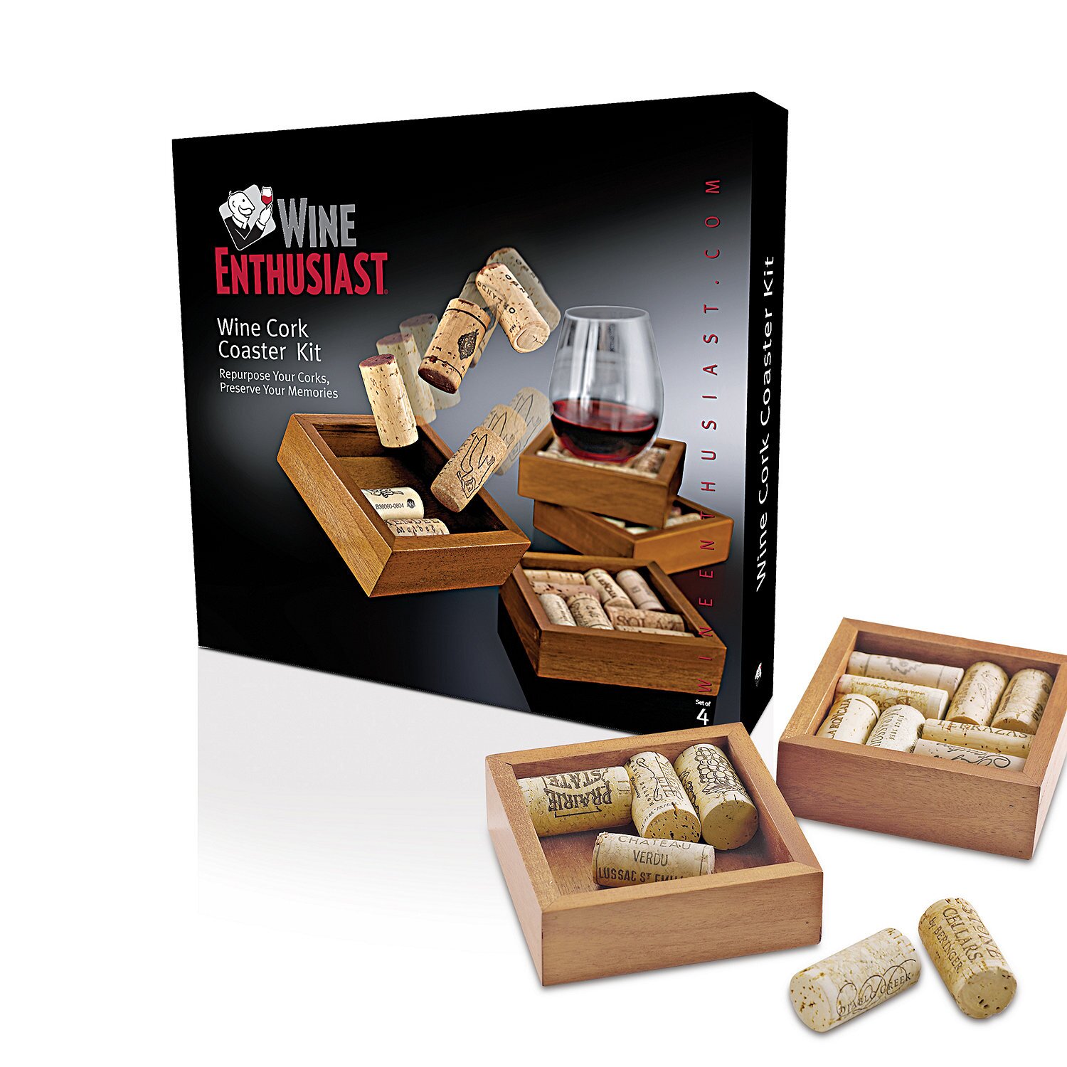 Wine Enthusiast Companies Wine Cork Coasters Kit Wayfair