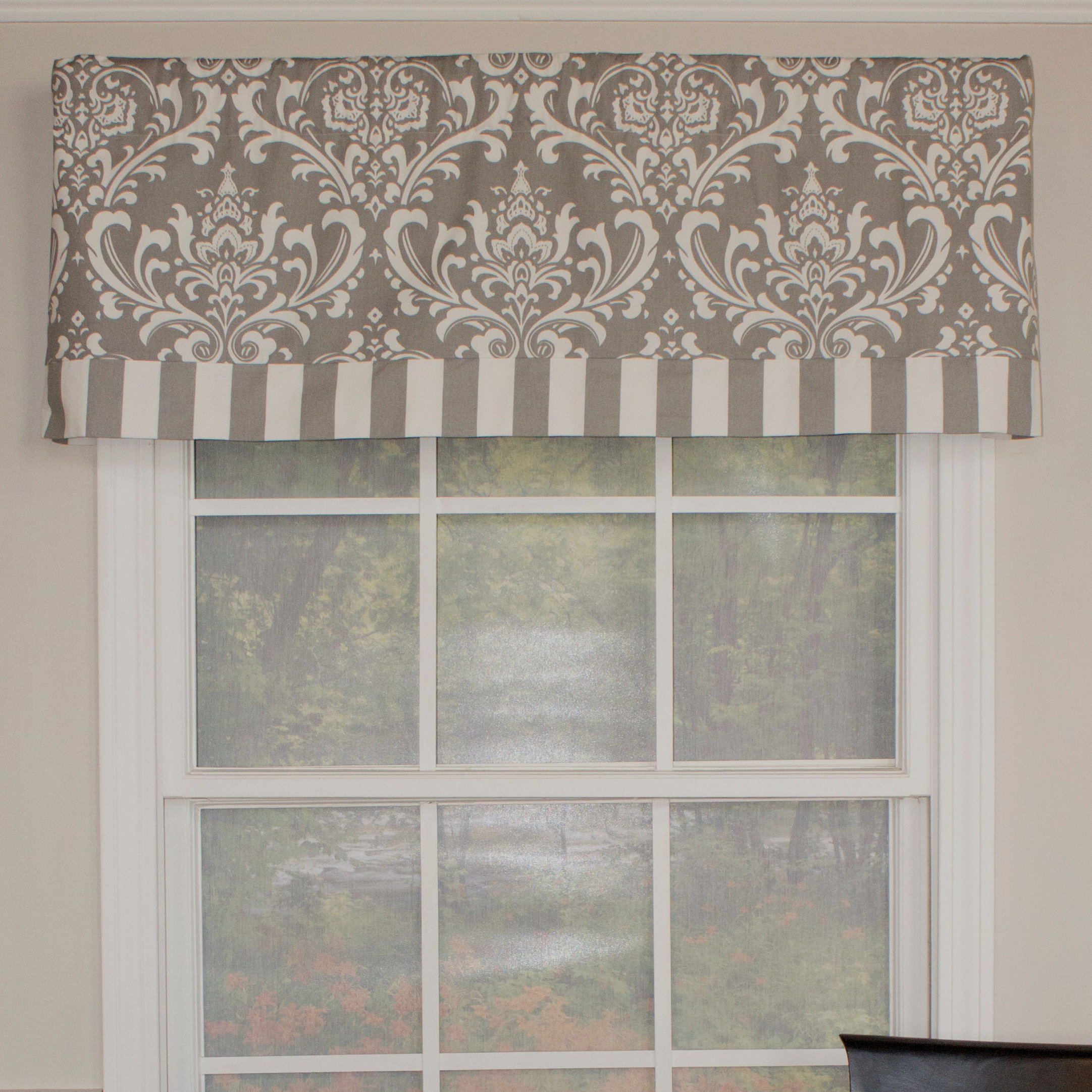 RLF Home Royal Damask Banded 50" Curtain Valance & Reviews Wayfair
