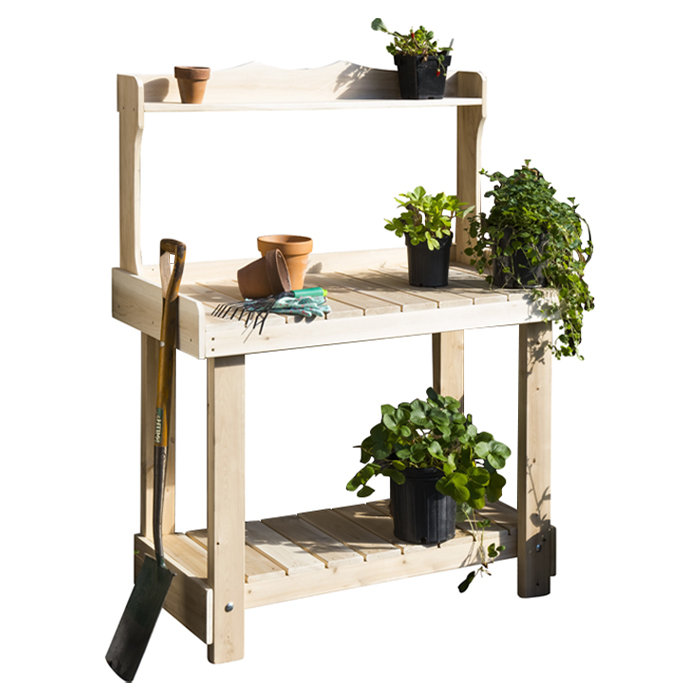 Rustic Cedar Novelty Plant Stand & Reviews Wayfair