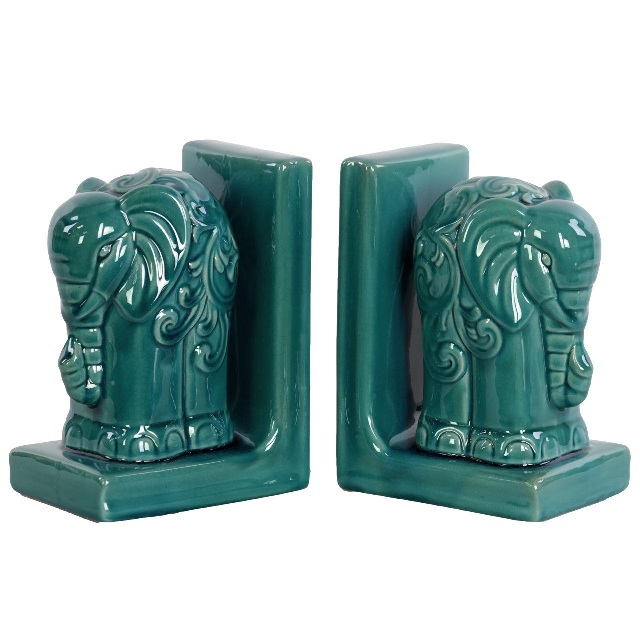 Urban Trends Ceramic Elephant Bookend Wayfair