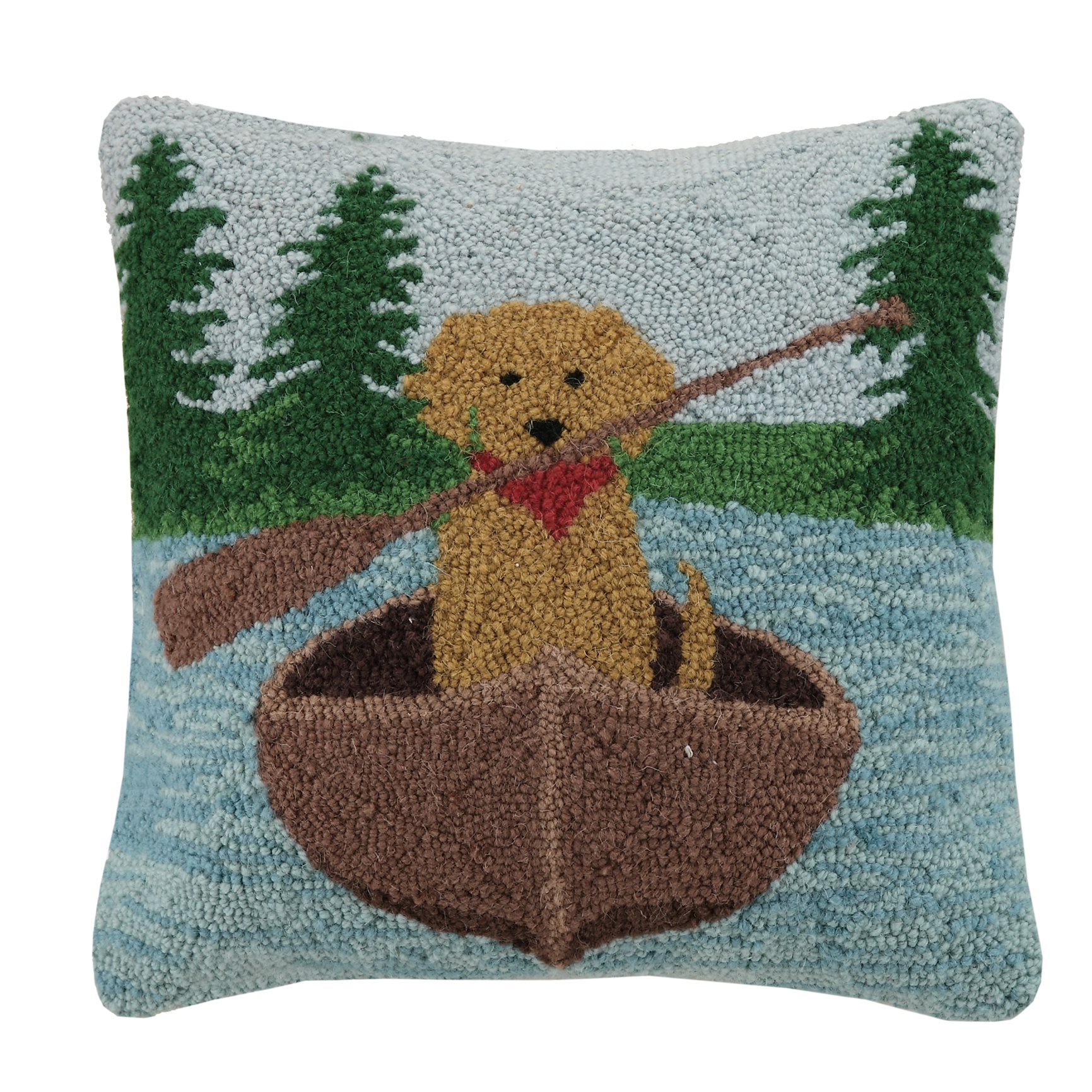 Peking Handicraft Lake Dog Hook Wool Throw Pillow & Reviews Wayfair
