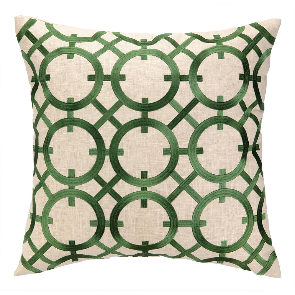 Peking Handicraft Parisian Lights Embroidered Linen Throw Pillow Wayfair