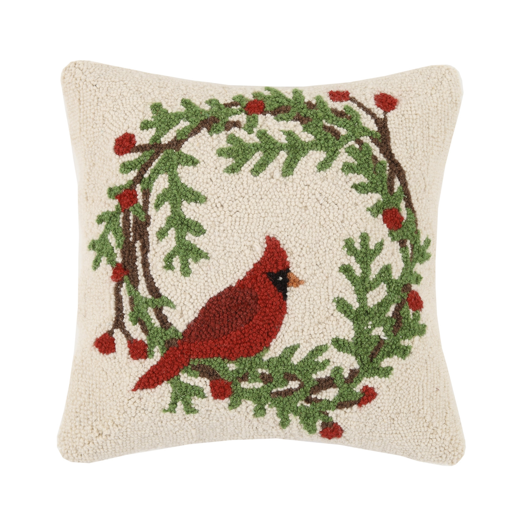 Peking Handicraft Holiday Hook Wool Throw Pillow & Reviews Wayfair