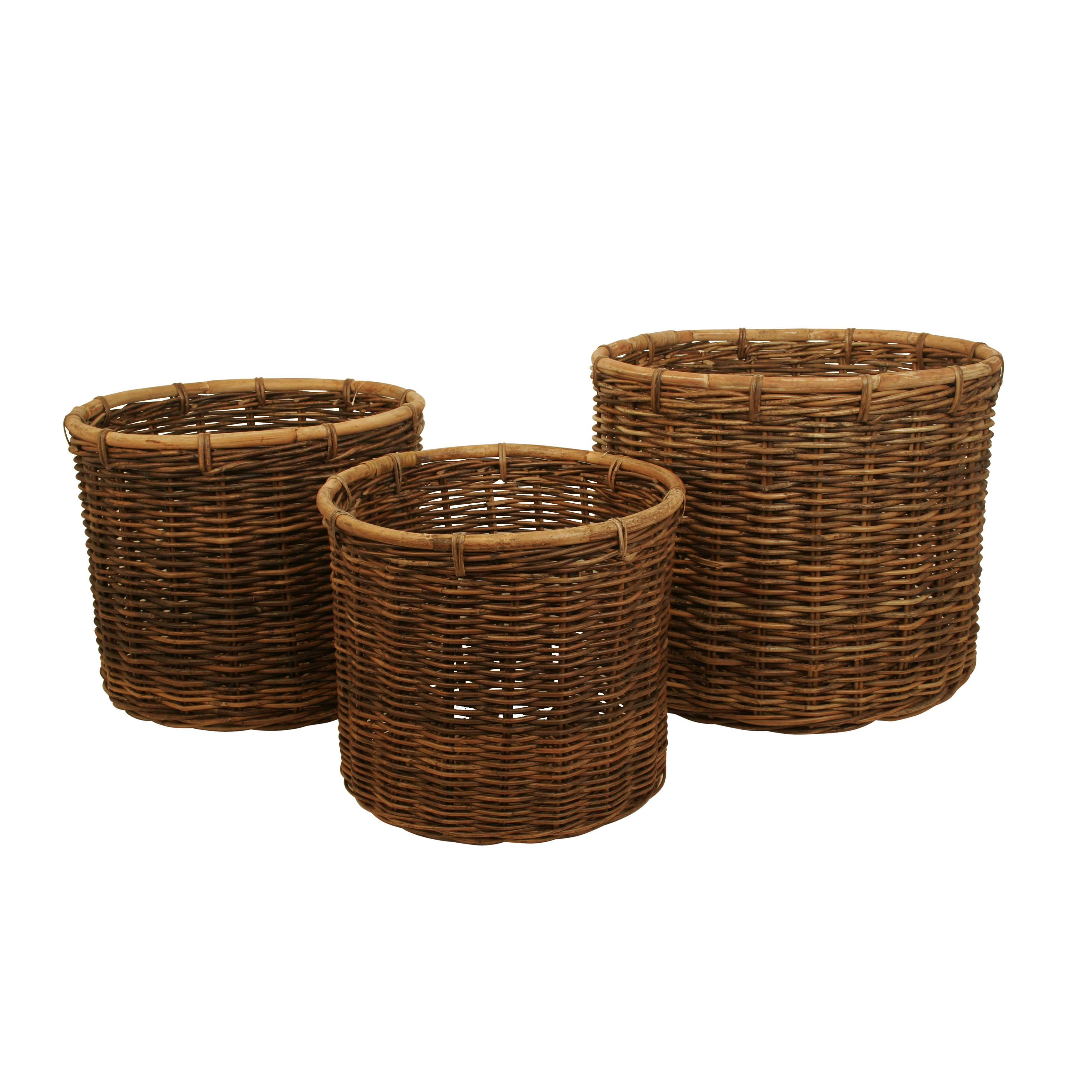 WaldImports 3 Piece Rattan Pot Cover Set & Reviews Wayfair