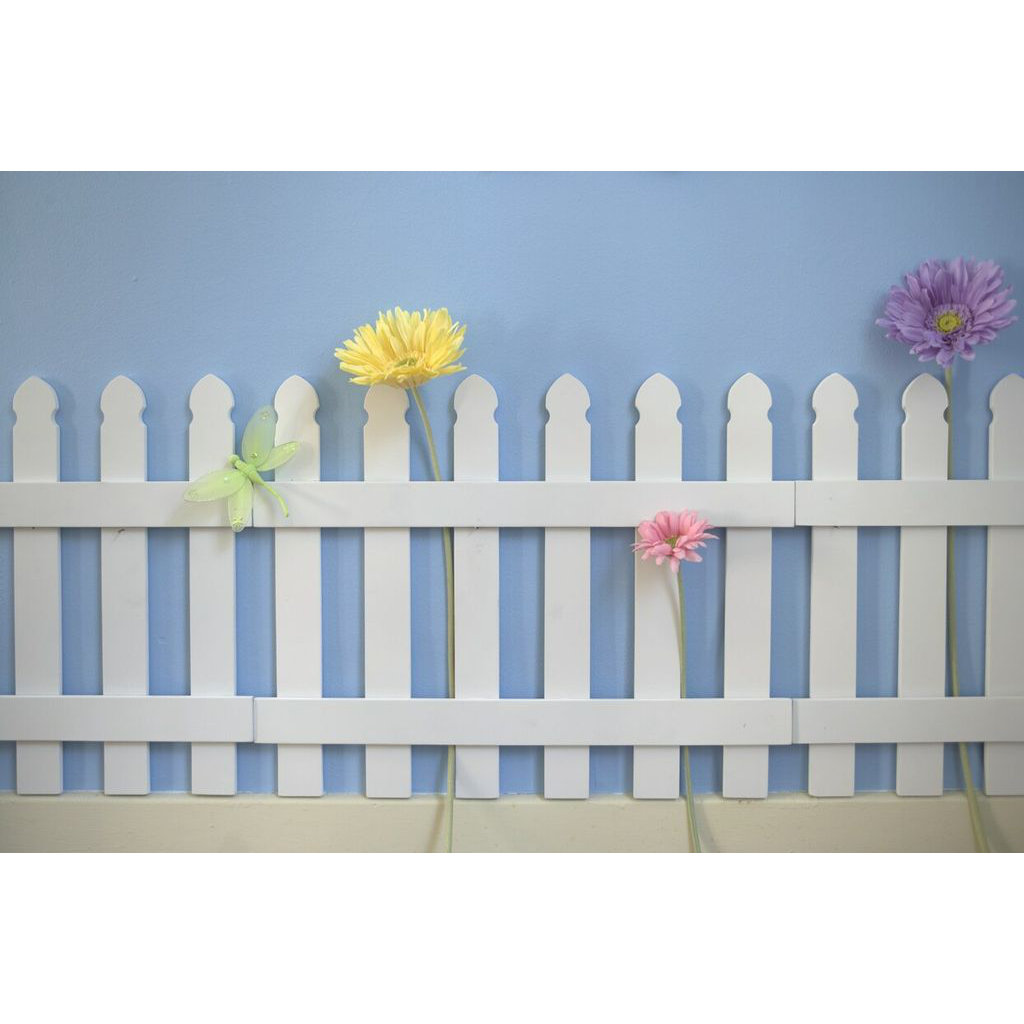 Heart to Heart Wooden Picket Fence Wall Border & Reviews Wayfair