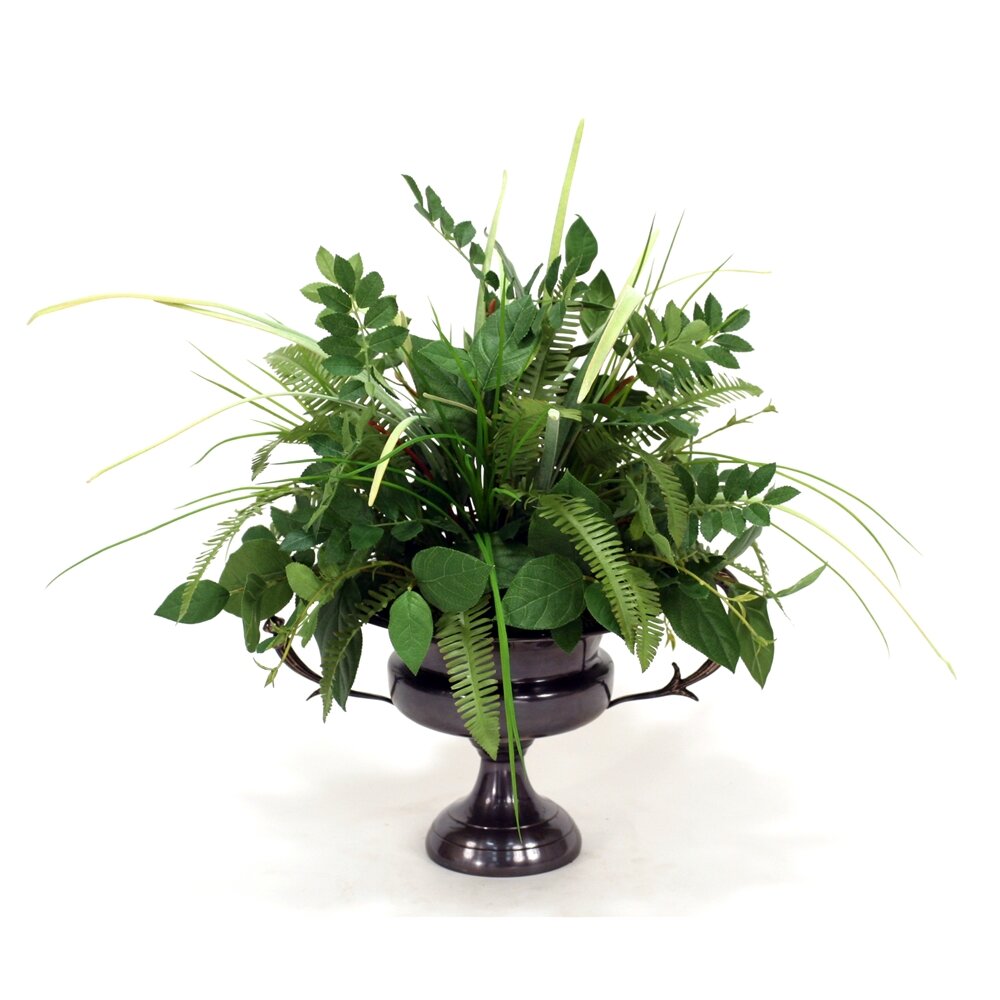 Mixed Greenery Floor Plant in Decorative Vase by Distinctive Designs