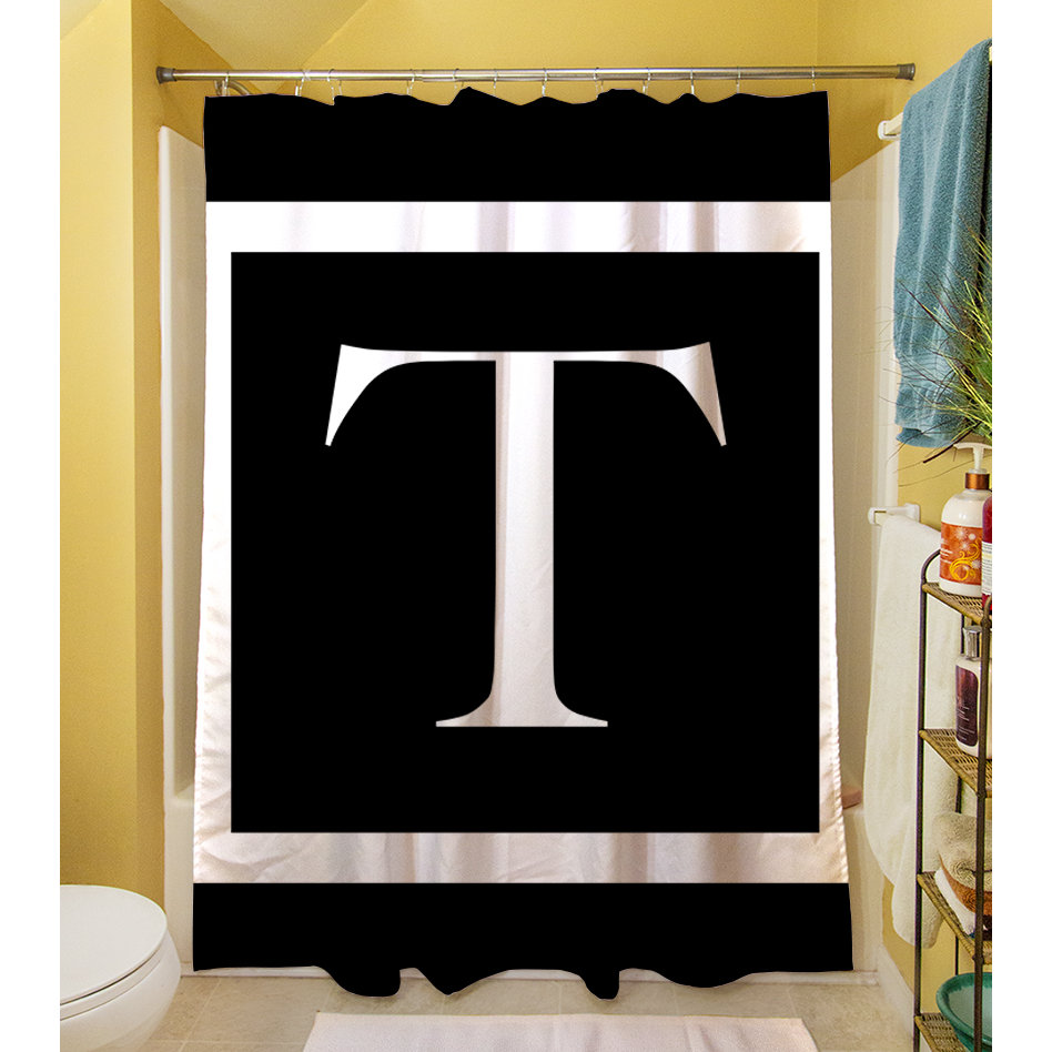 Manual Woodworkers & Weavers Classic Block Monogram Shower Curtain