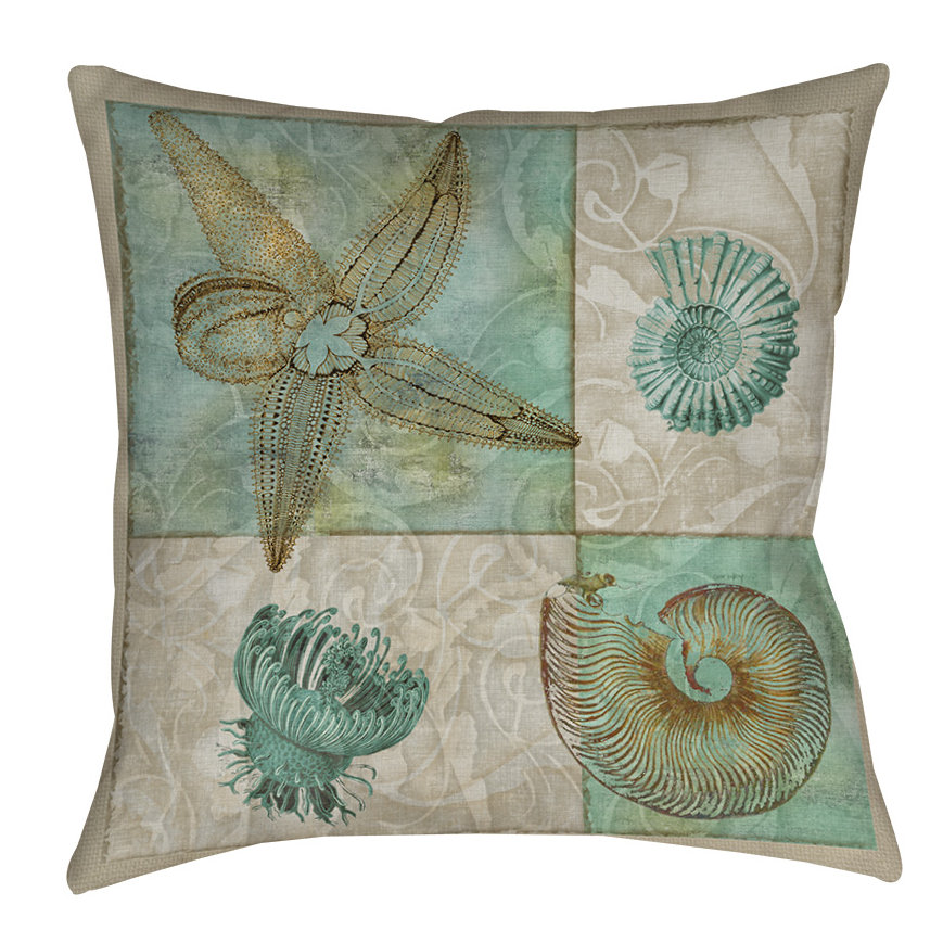 Manual Woodworkers & Weavers Sea Life 1 Printed Throw Pillow & Reviews Wayfair