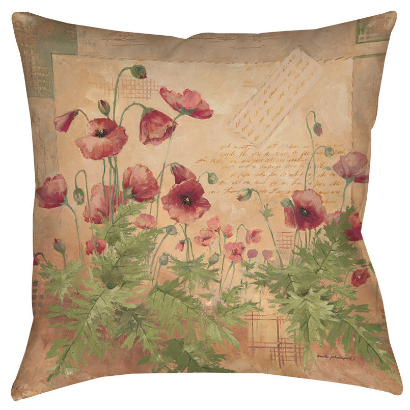 Manual Woodworkers & Weavers Floral 1 Indoor/Outdoor Throw Pillow & Reviews Wayfair.ca