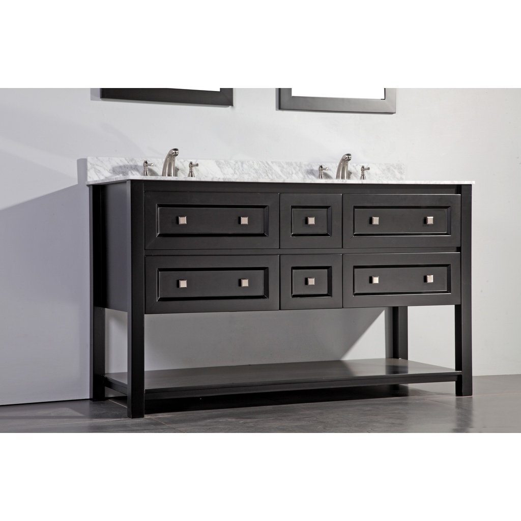 Legion Furniture 60" Double Bathroom Vanity Set with Mirror & Reviews