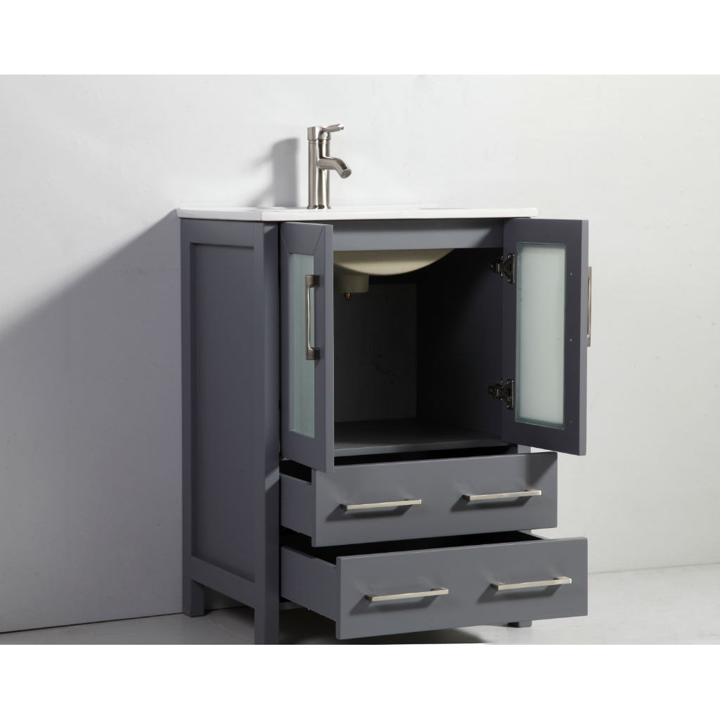 Legion Furniture 24" Single Bathroom Vanity Set with Mirror & Reviews