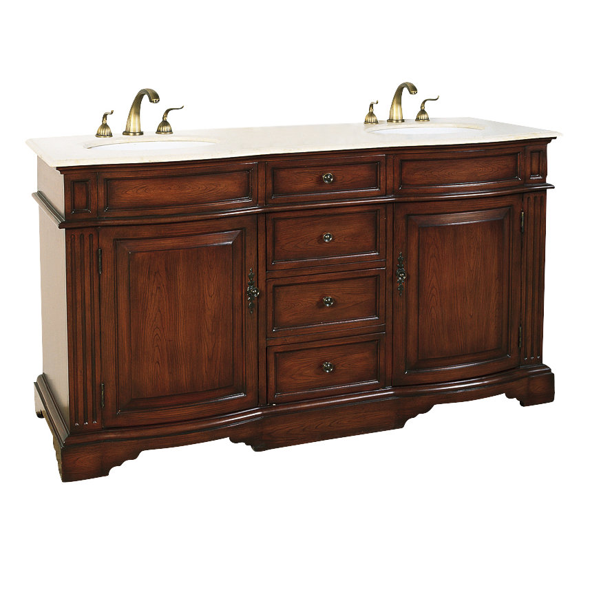 Legion Furniture Hatherleigh 61" Double Chest Bathroom Vanity Set & Reviews Wayfair