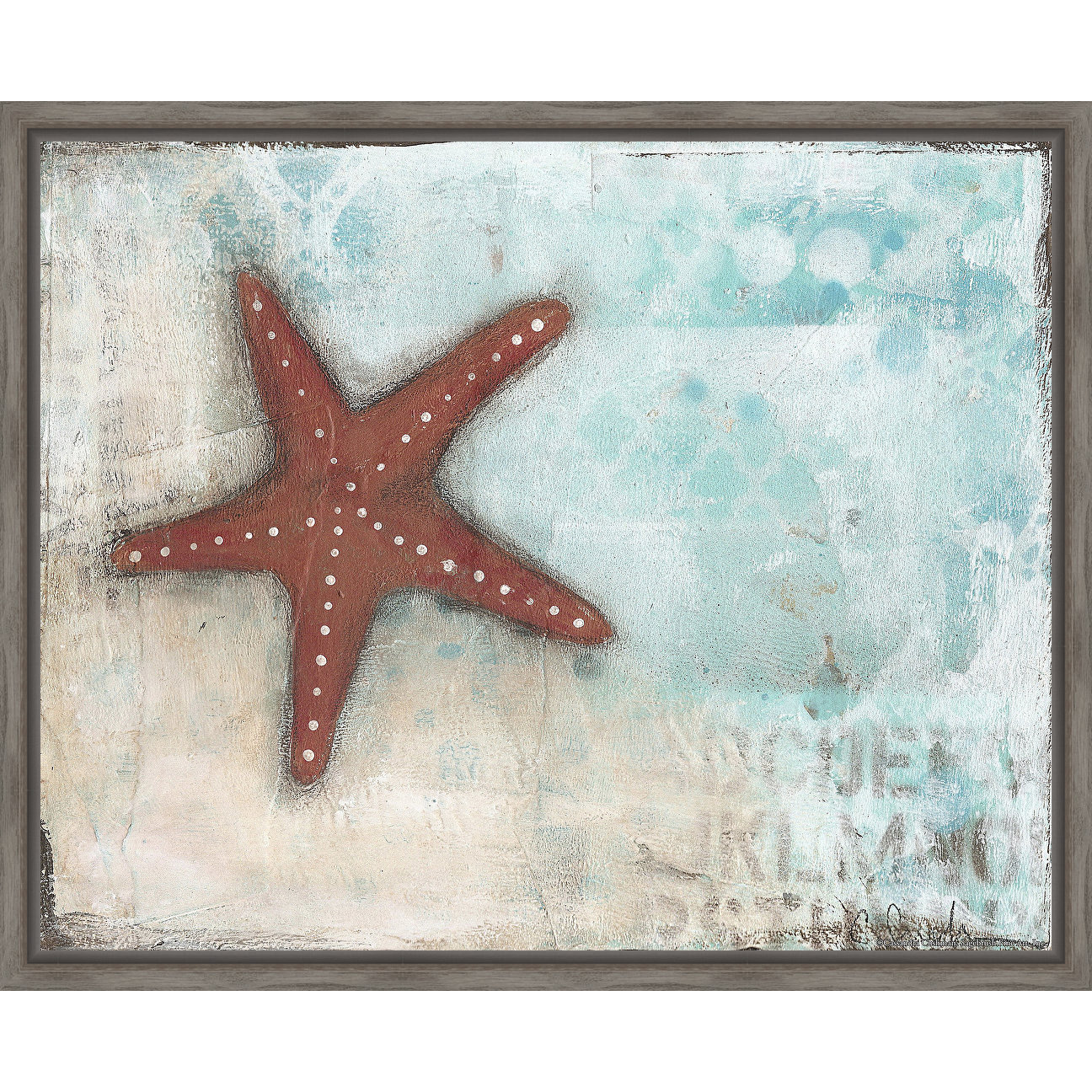 Ashton Wall Décor LLC Coastal 'Star Fish' Framed Print of ...