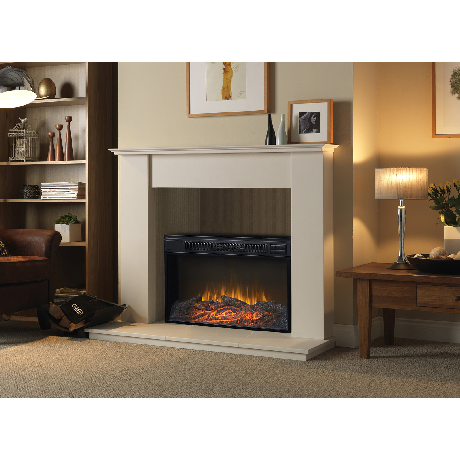 Homestar Flamelux Wide Electric Fireplace & Reviews | Wayfair